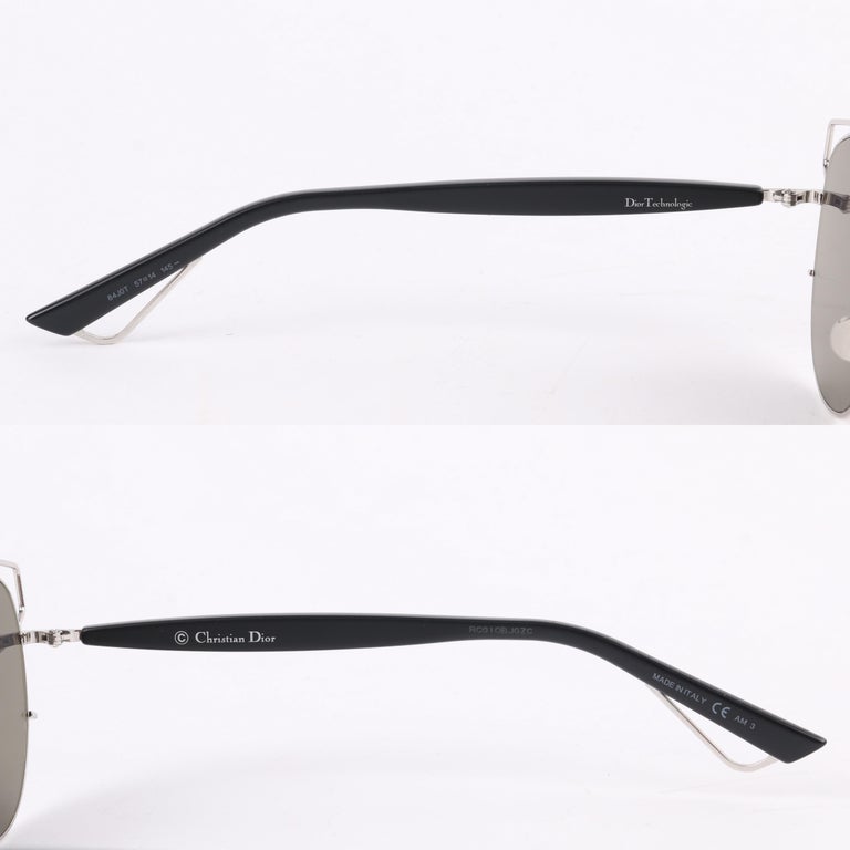 CHRISTIAN DIOR S/S 2015 "Technologic" Mirrored Lens Cut Out Aviator  Sunglasses at 1stDibs