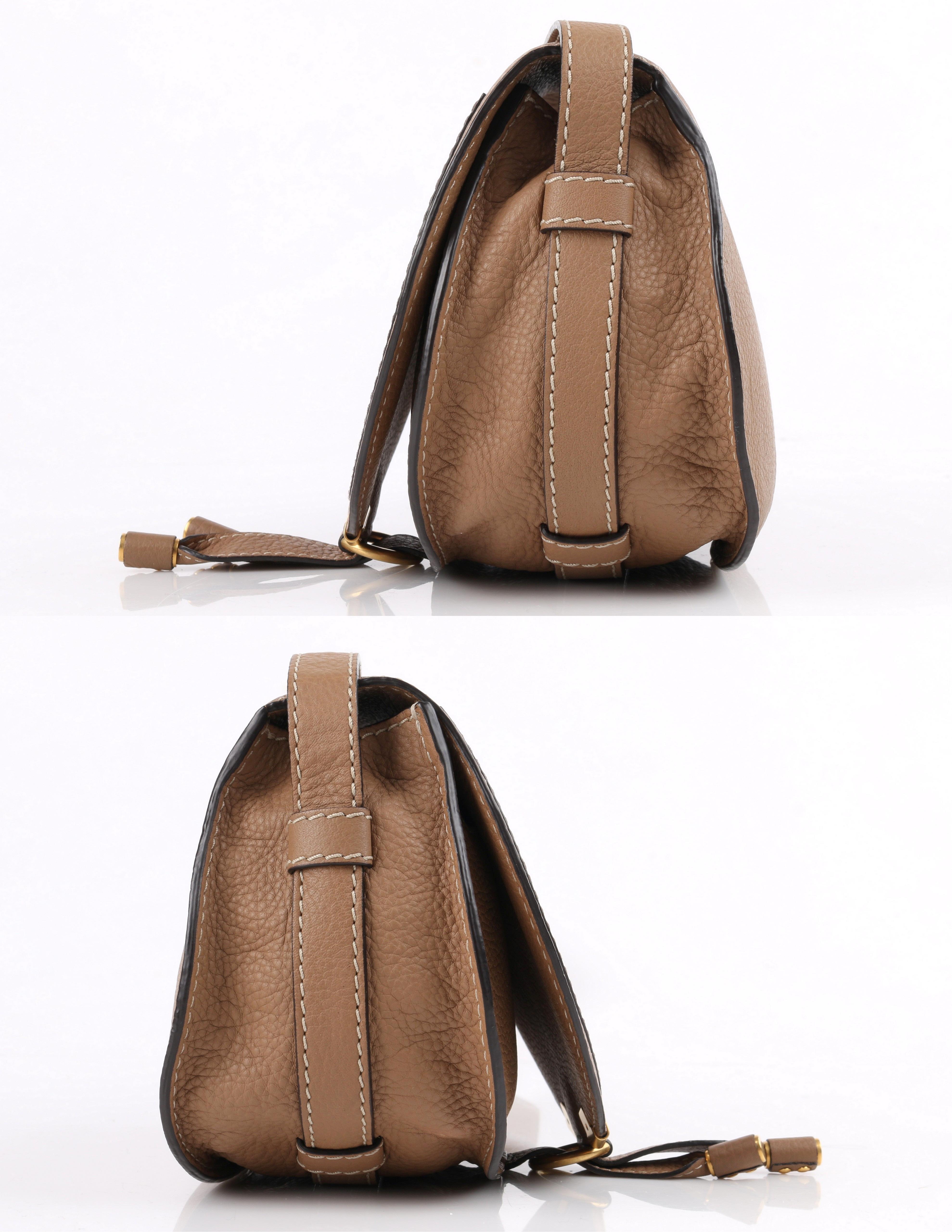 brown leather crossbody saddle bag