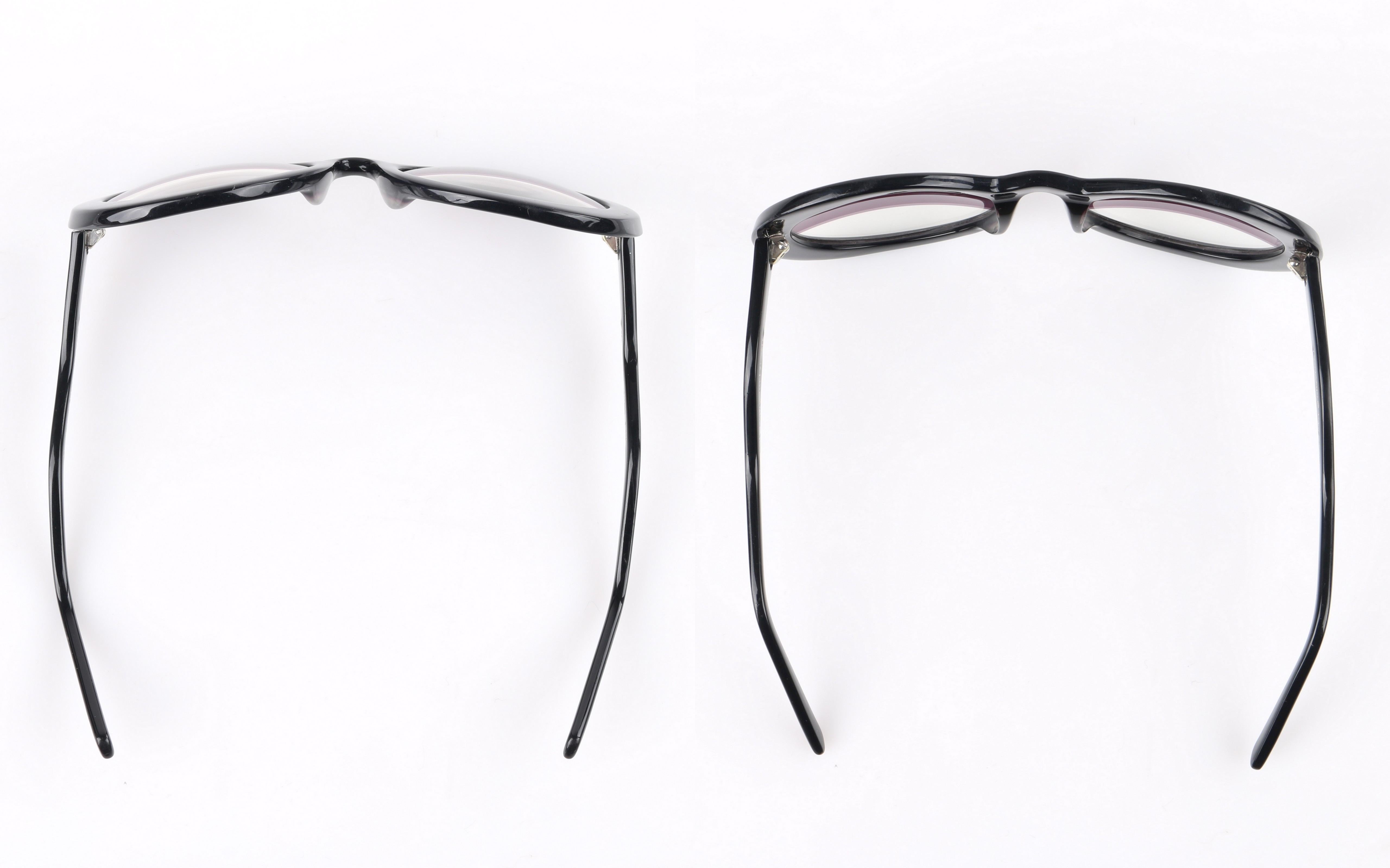 CHANEL F/S 2007 Schwarze runde halbgetönte Sonnenbrille S5018 2