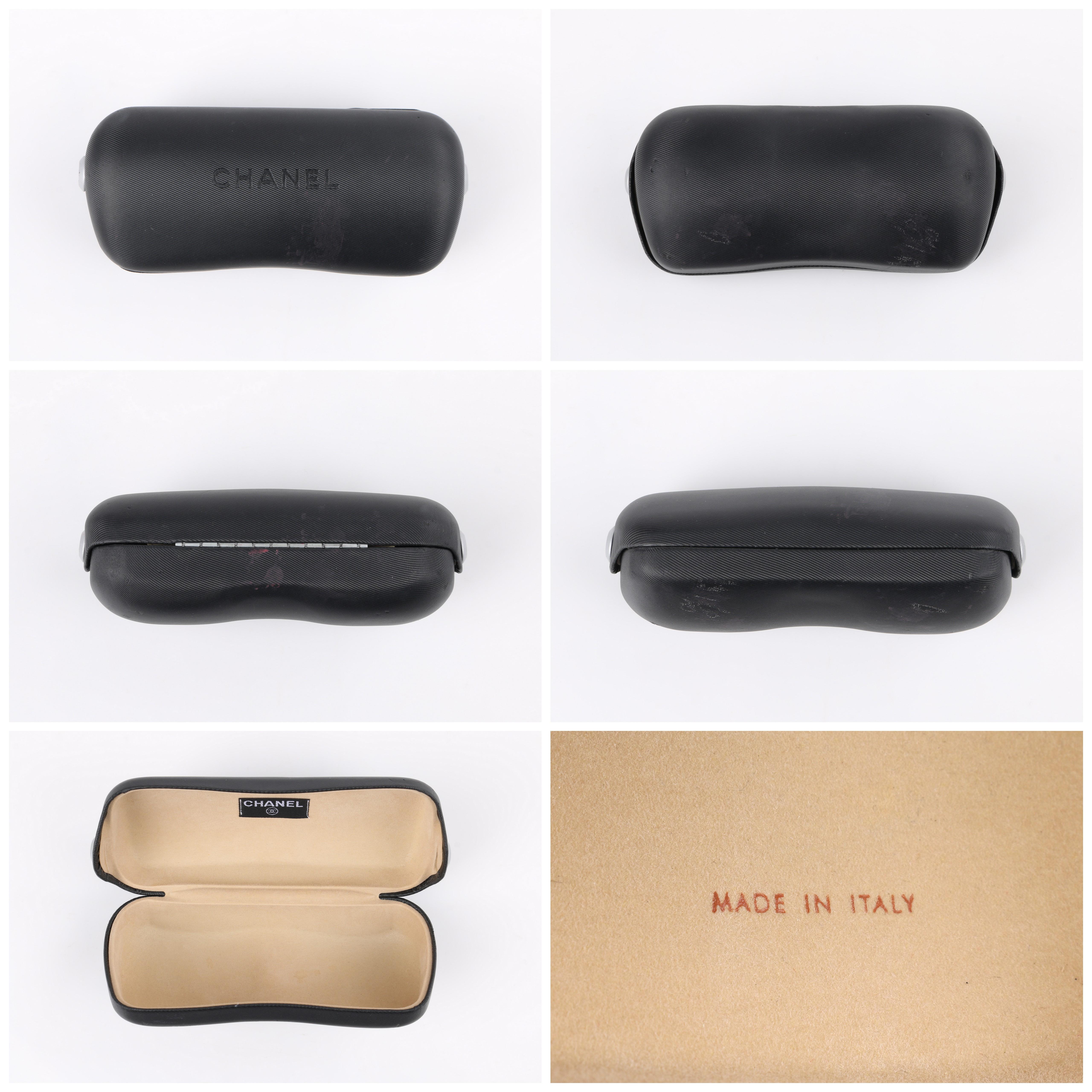 CHANEL F/S 2007 Schwarze runde halbgetönte Sonnenbrille S5018 5