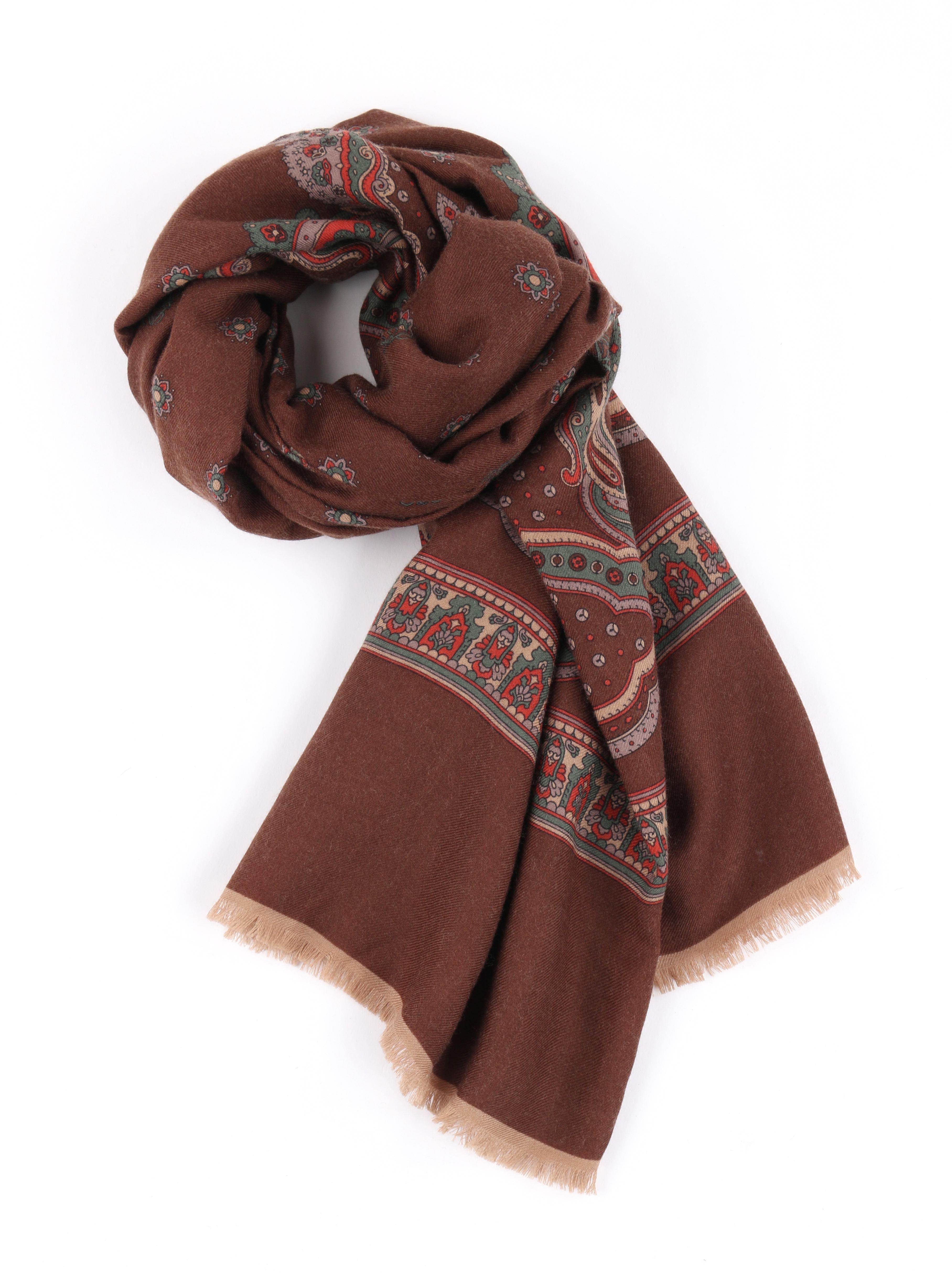 floral silk modal scarf with fringe manufacturer