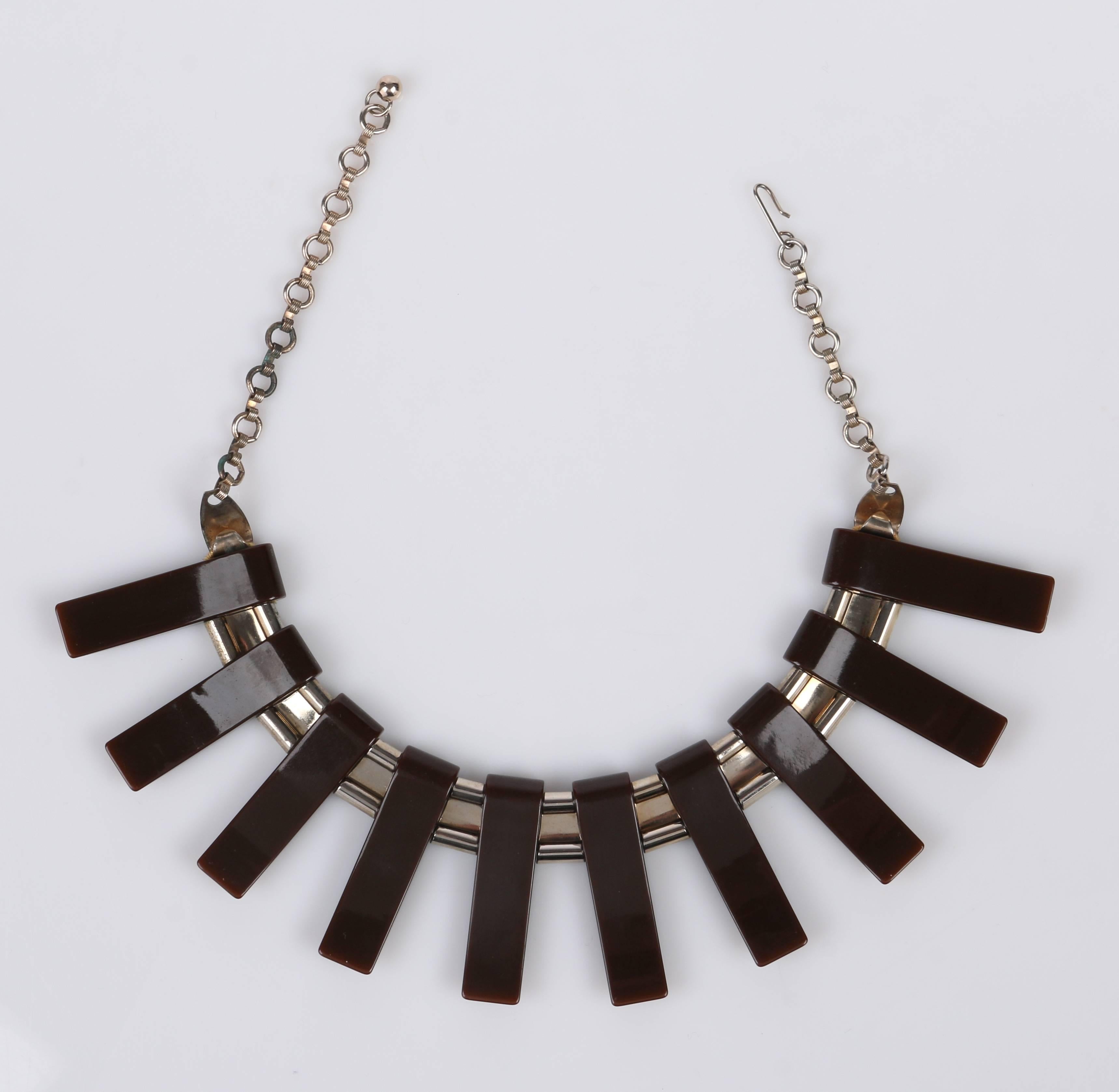 art deco bib necklace