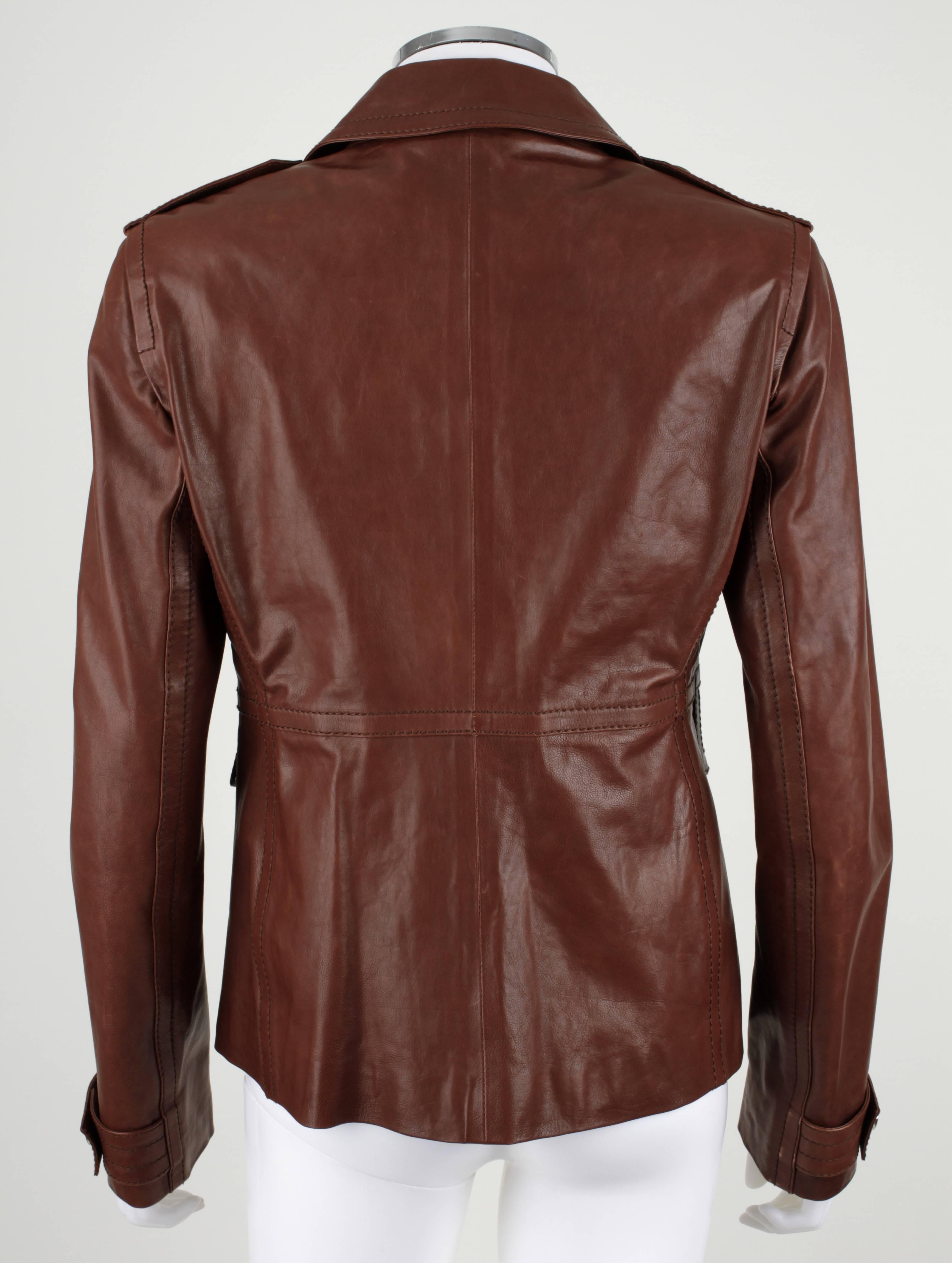 jacket button brown leather
