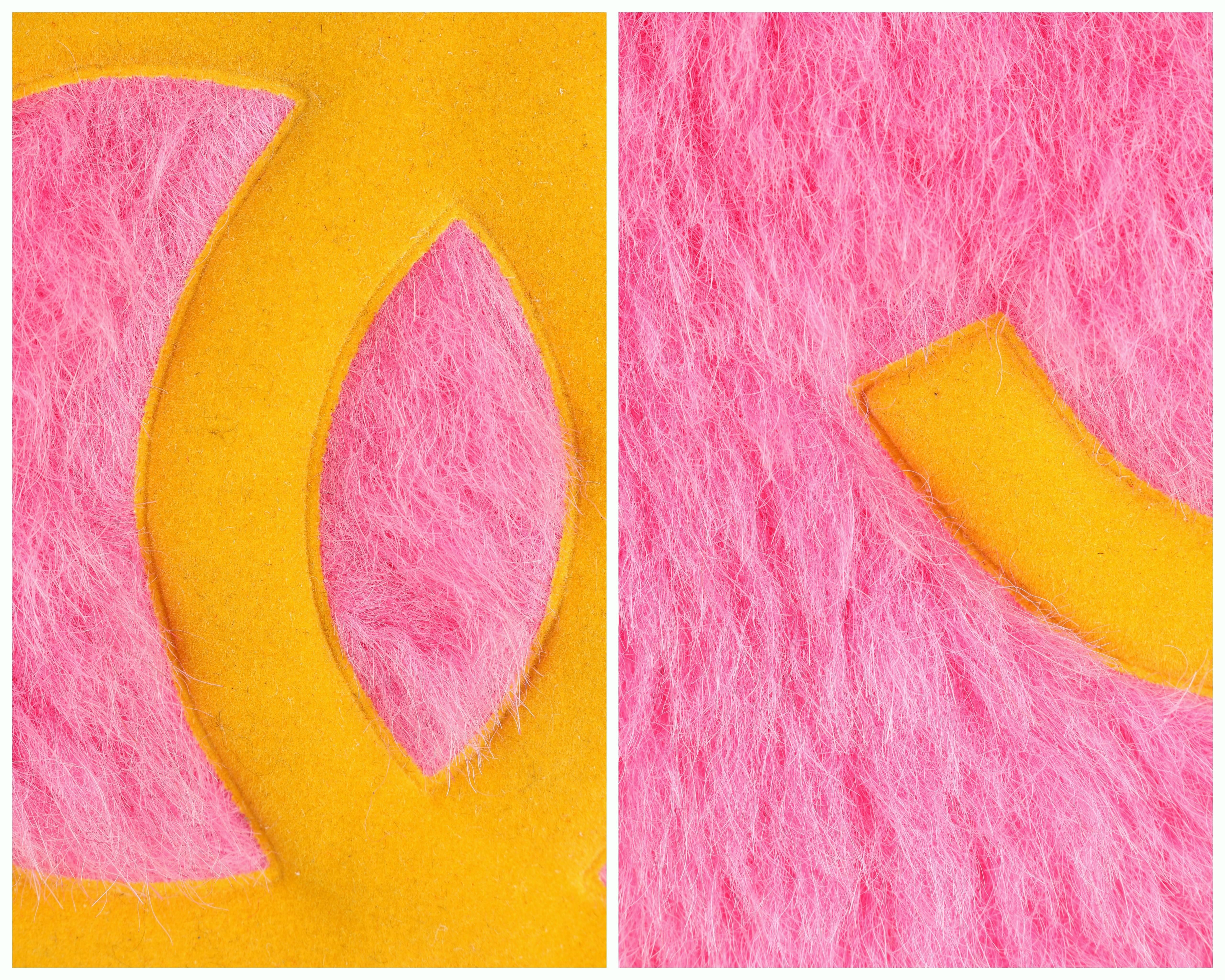 CHANEL 1994 A/W Bubble Gum Pink Alpaca Cashmere Vest Signature CC Logo Size 34  4
