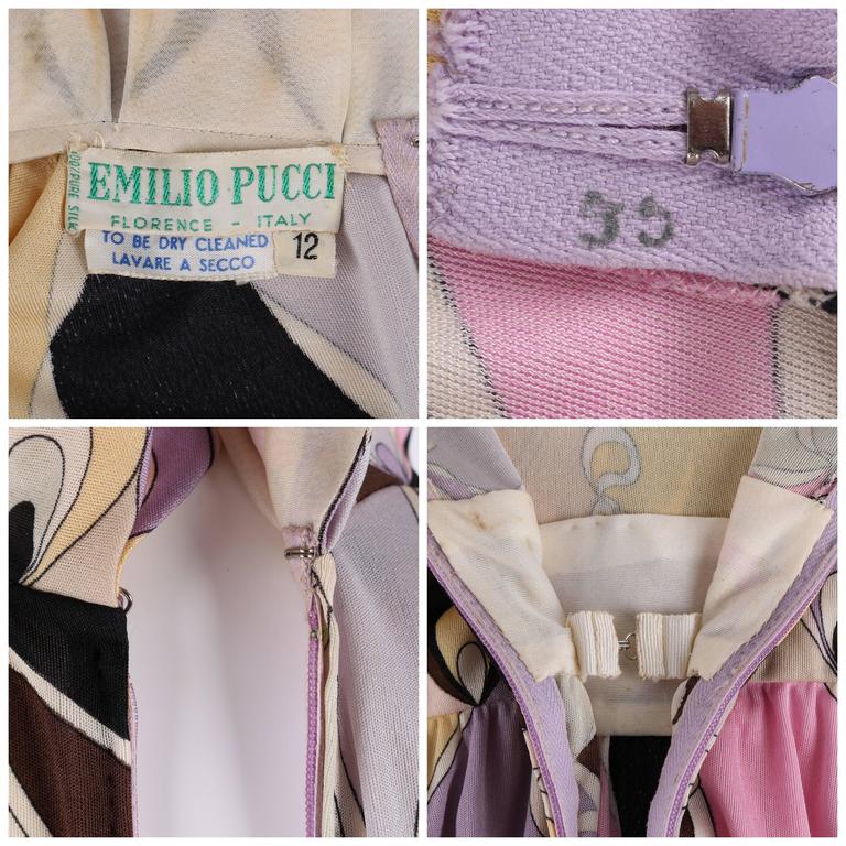 Emilio Pucci C 1960 S Multicolor Pastel Abstract Diamond Print