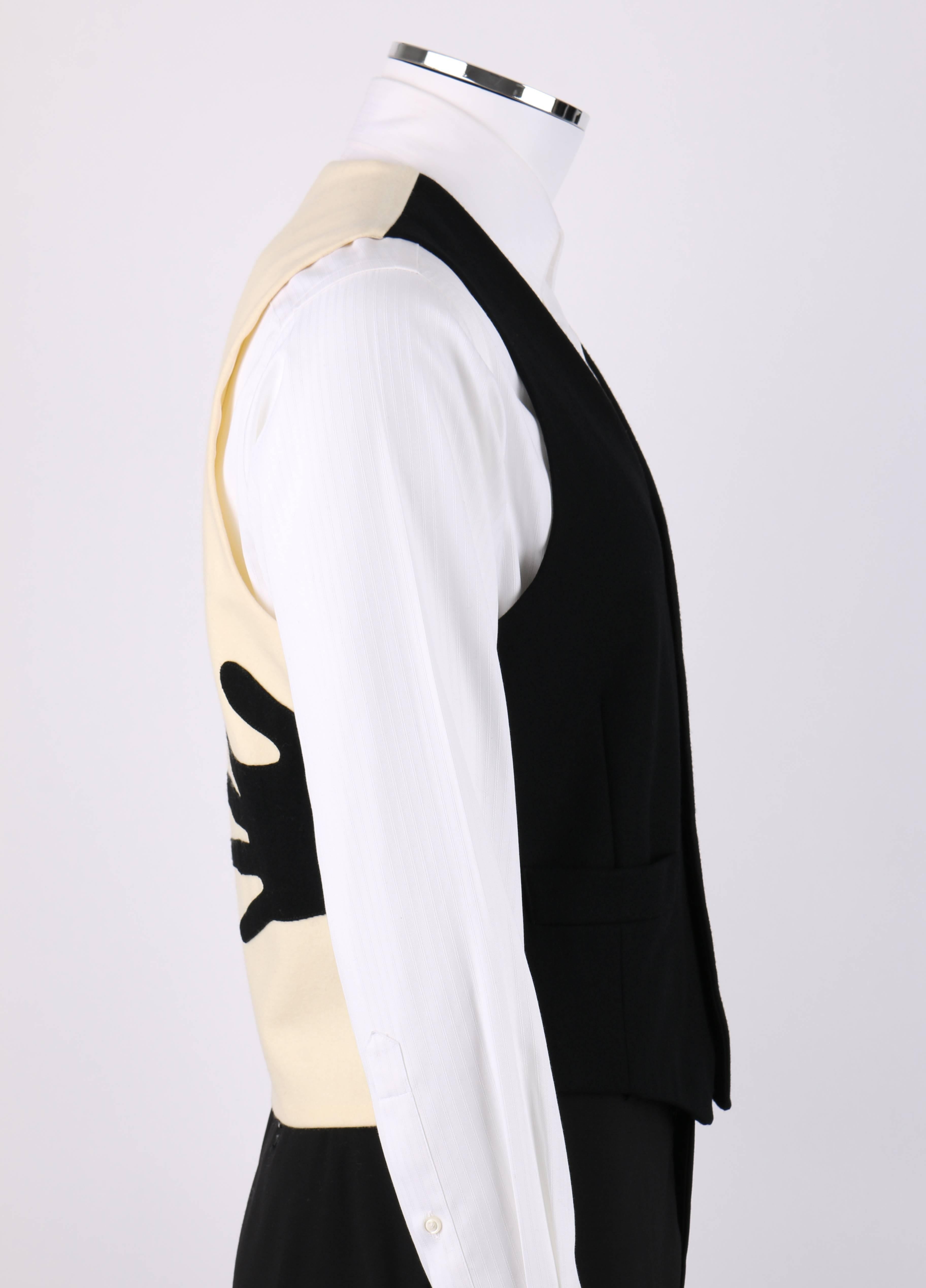 White MOSCHINO Cheap And Chic c.1990's Black Ivory 