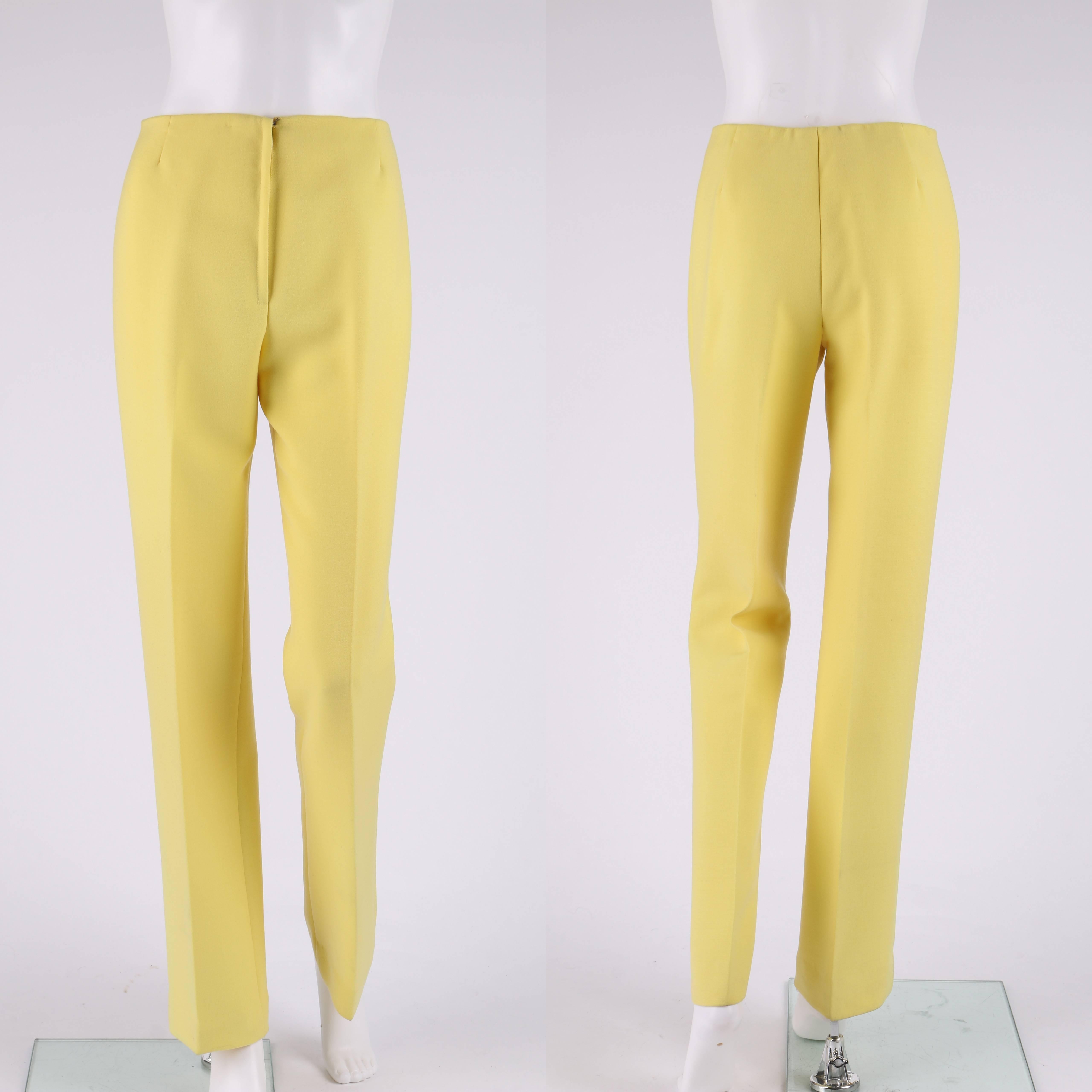 yellow pants suit