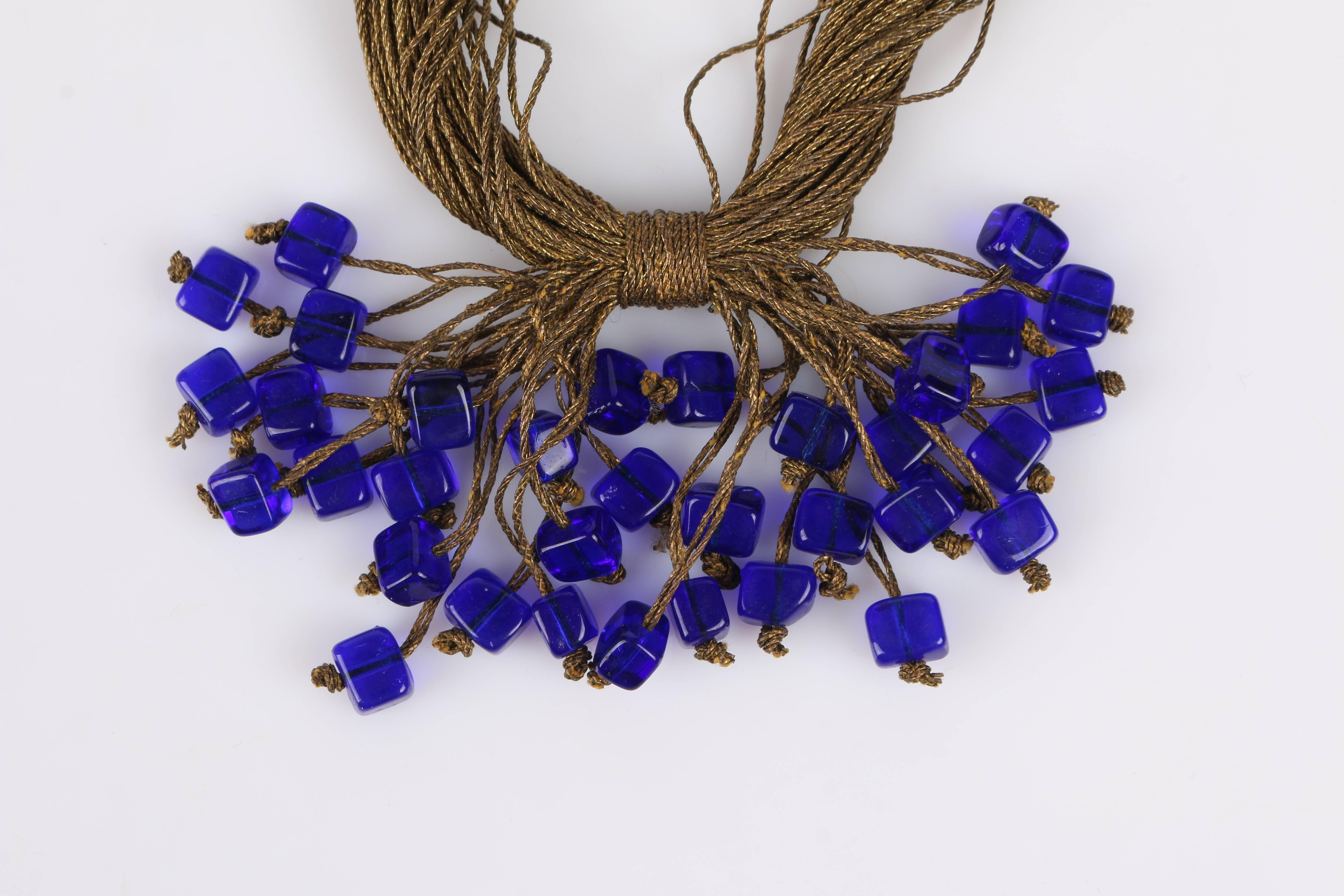 cobalt blue glass beads