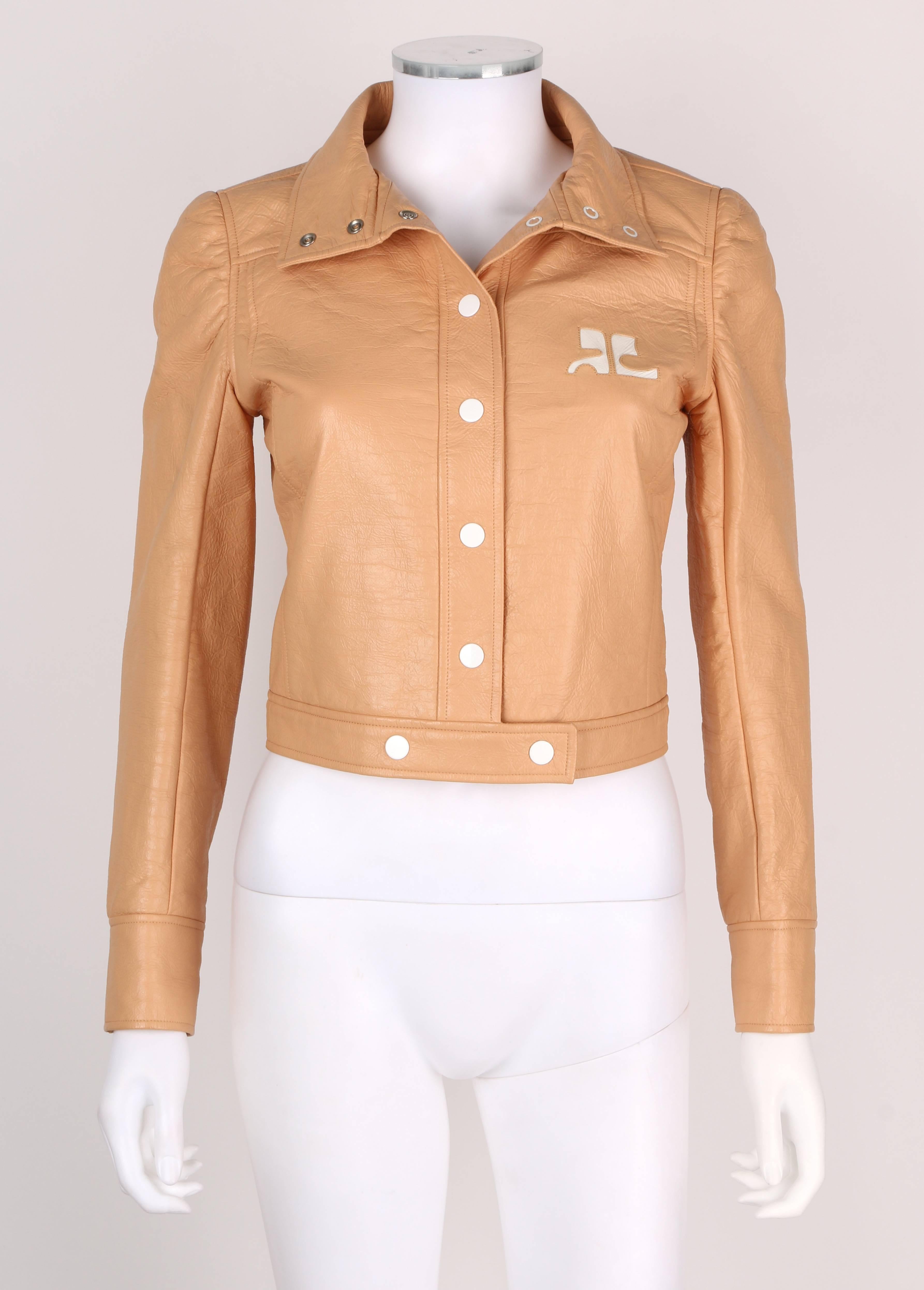 courreges logo chest jacket