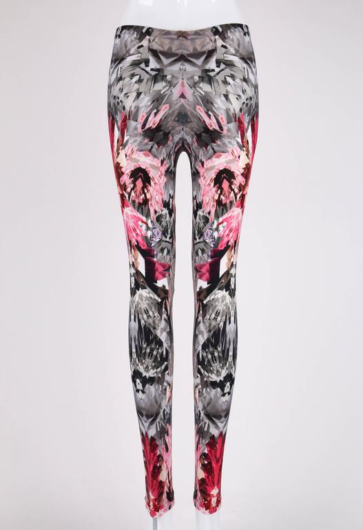 ALEXANDER MCQUEEN S/S 2009 Pink Crystal Kaleidoscope Print Leggings ...