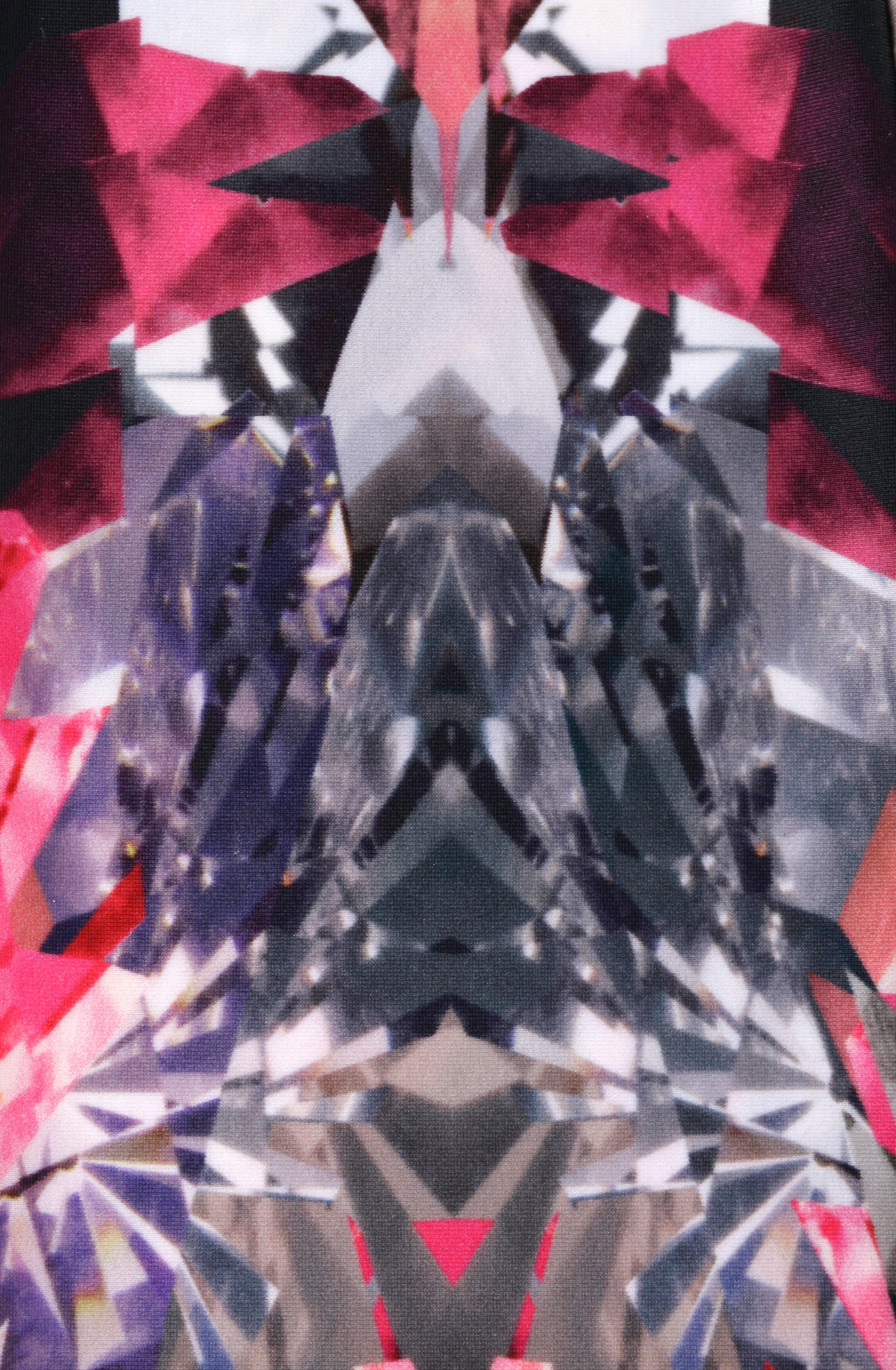 ALEXANDER MCQUEEN S/S 2009 Pink Crystal Kaleidoscope Print Leggings Pants Sz XS 2