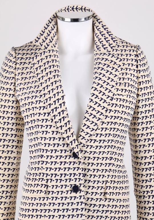 Prettiest Spring 1977 Christian Dior by Marc Bohan Black Cotton Jersey Striped Dress