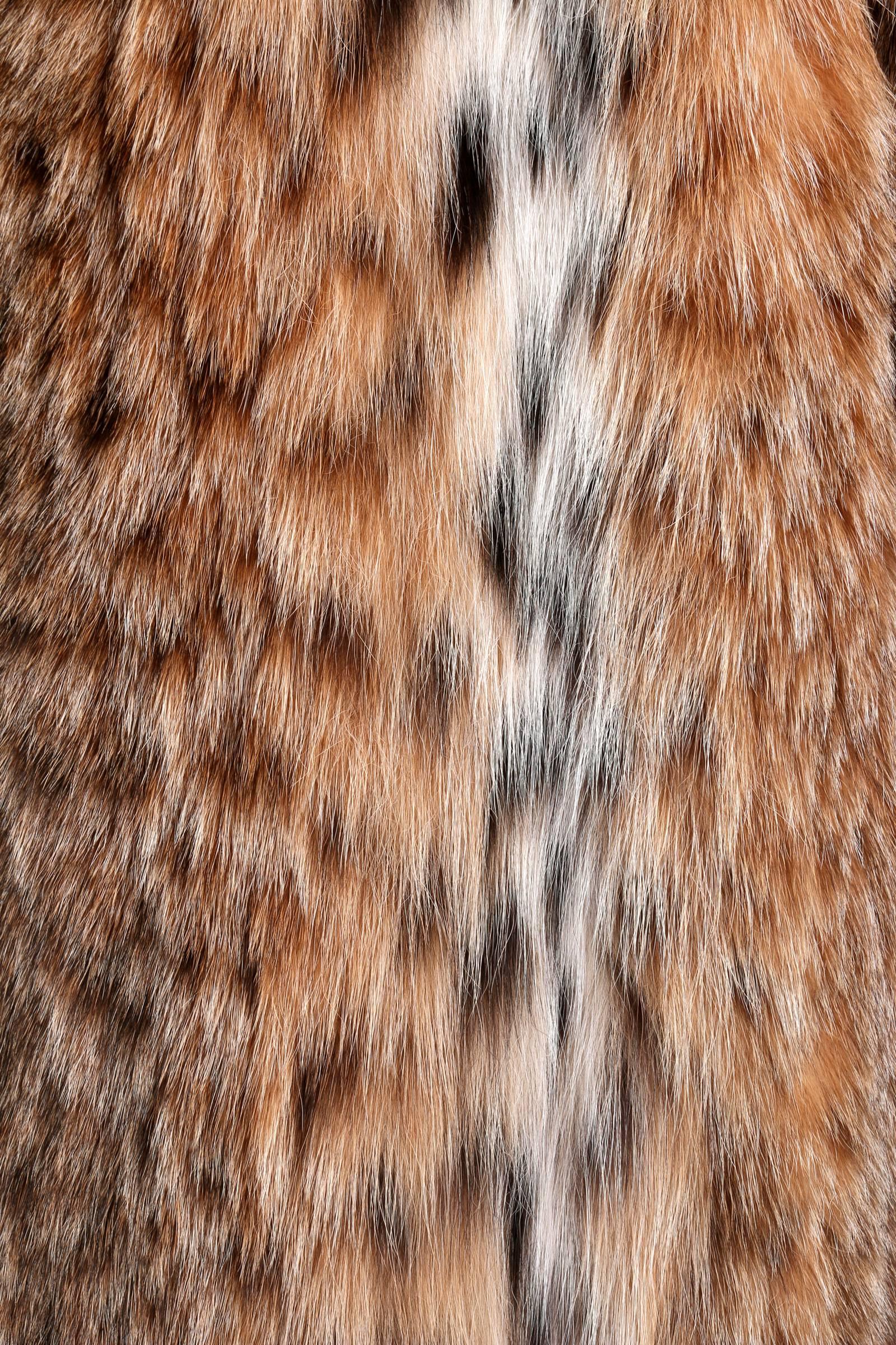 Women's GENUINE BOBCAT Spotted Fur Large Collar Statement Stroller Coat Jacket