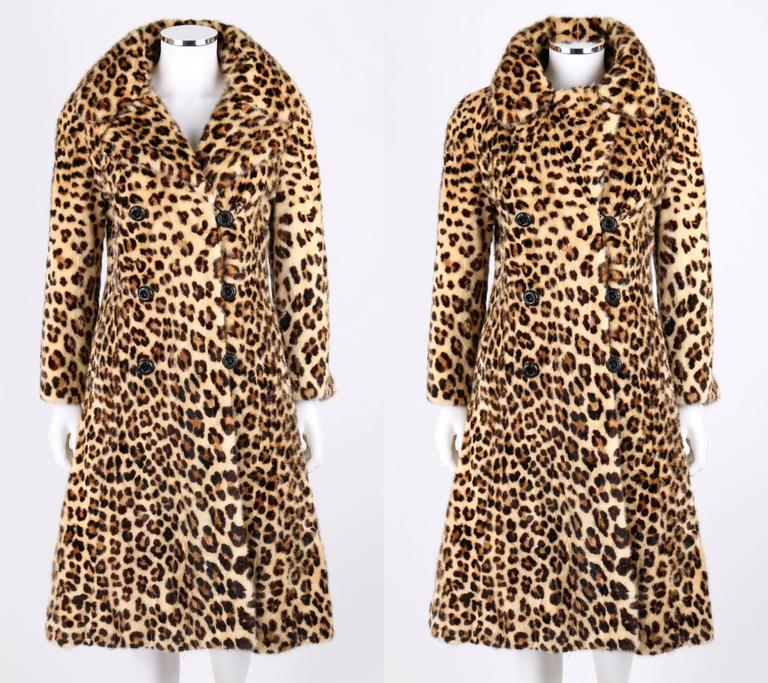 FURS BY WILIBEL Genuine Mink With Leopard Animal Print Princess Coat ...