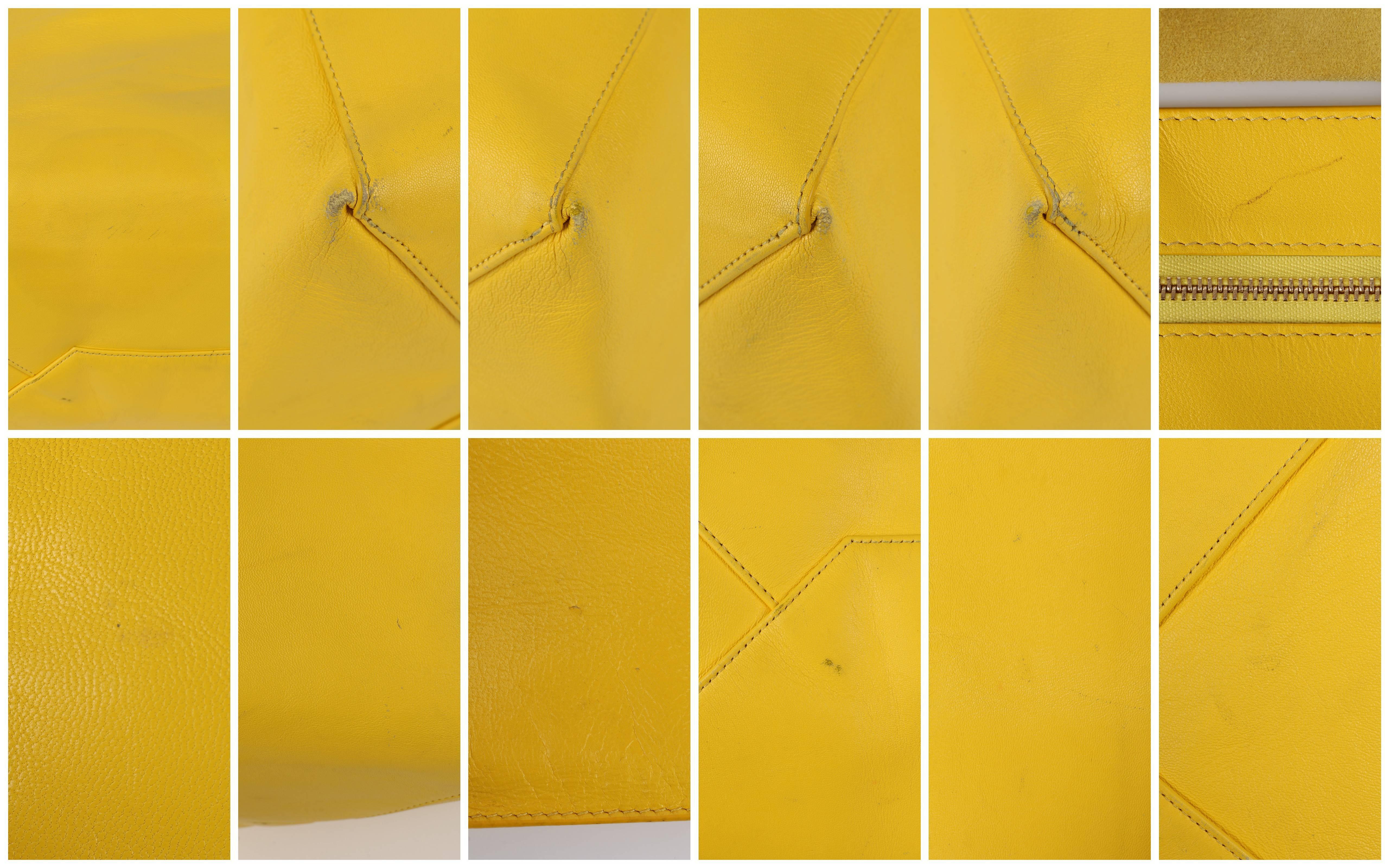 Celine Phantom Canary Yellow Medium Cabas Phantom Tote Bag Handbag Purse 1