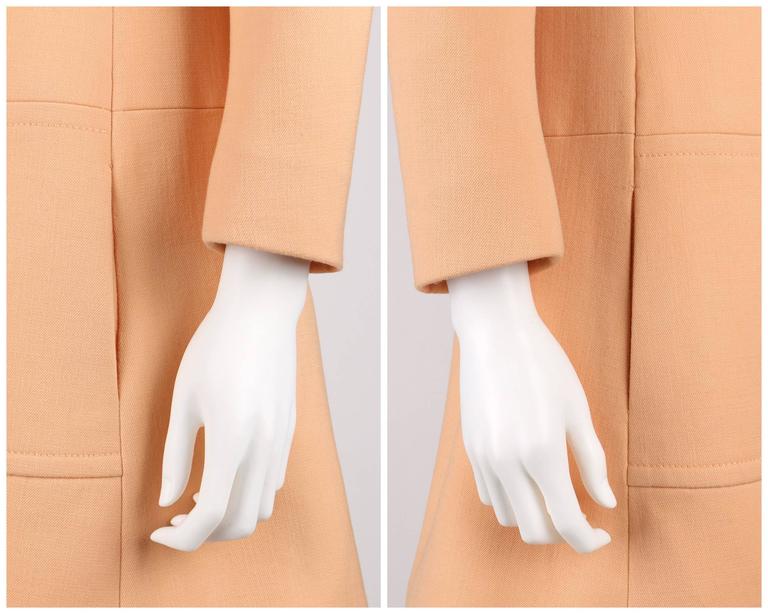 Diorling by CHRISTIAN DIOR c.1960's Peach Wool Button ...