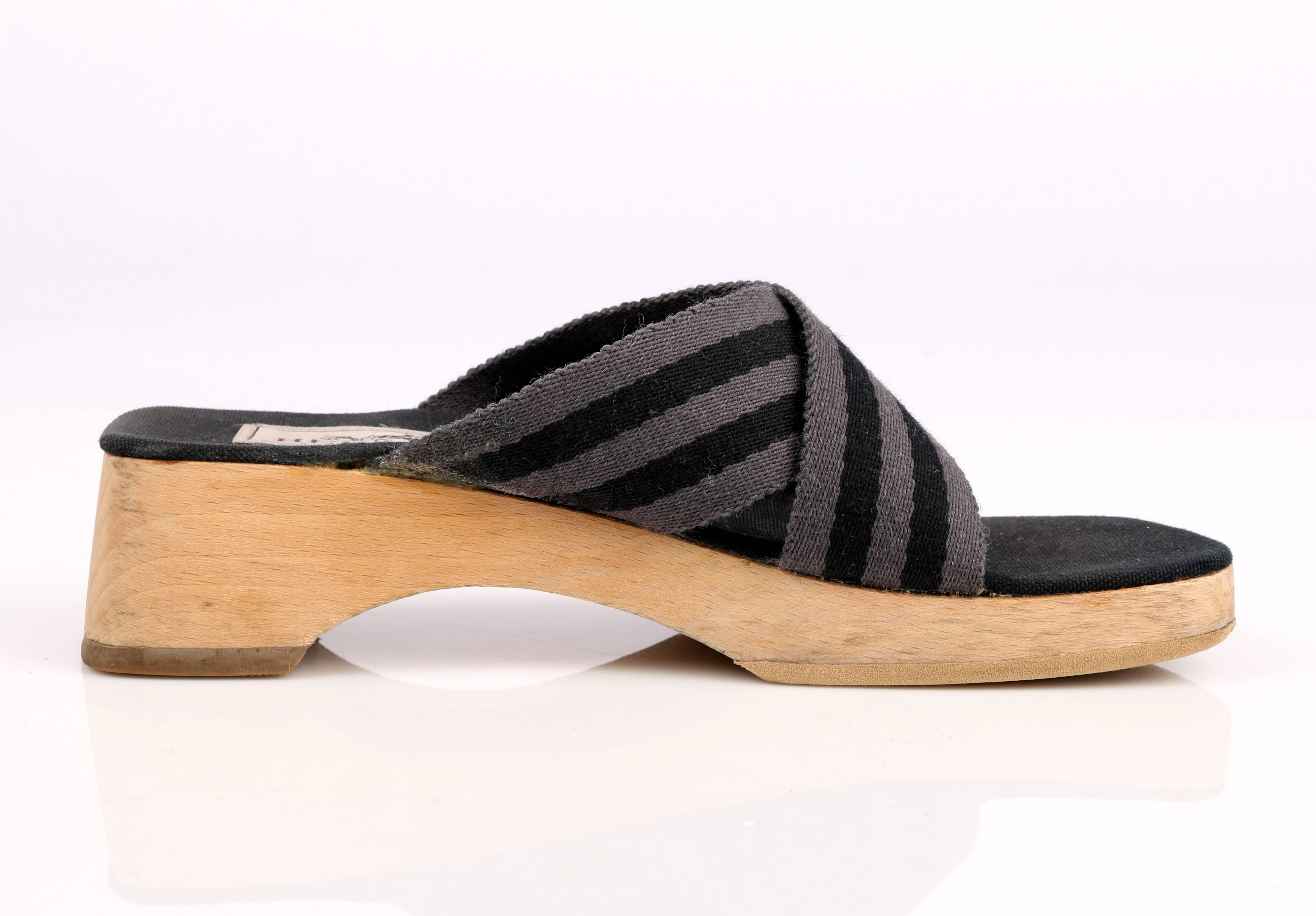wooden slides shoes