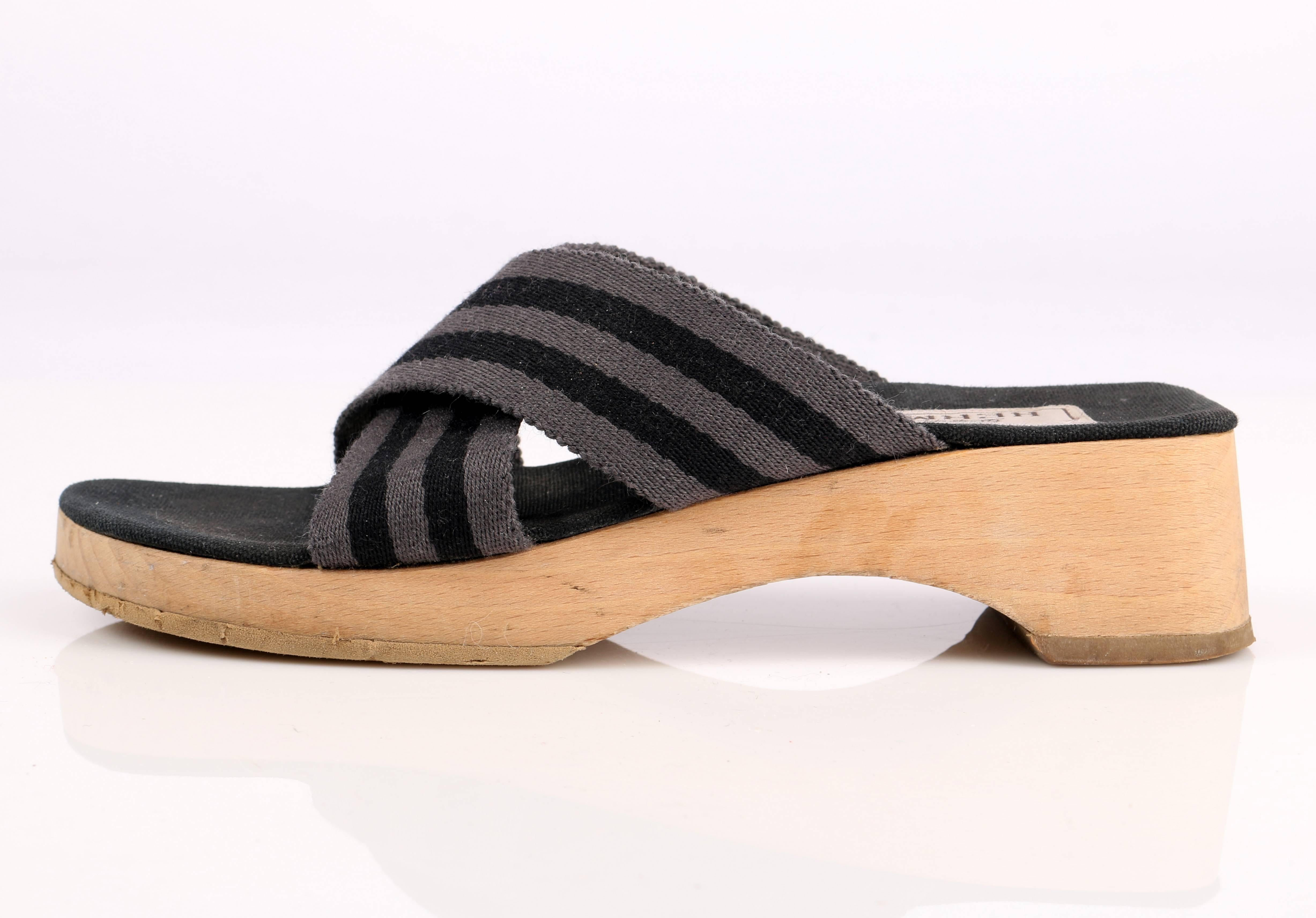 wooden wedge mules