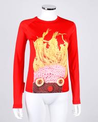 WALTER VAN BEIRENDONCK Winter 1997-1998 Wild & Lethal Trash "Avatar" Print Top