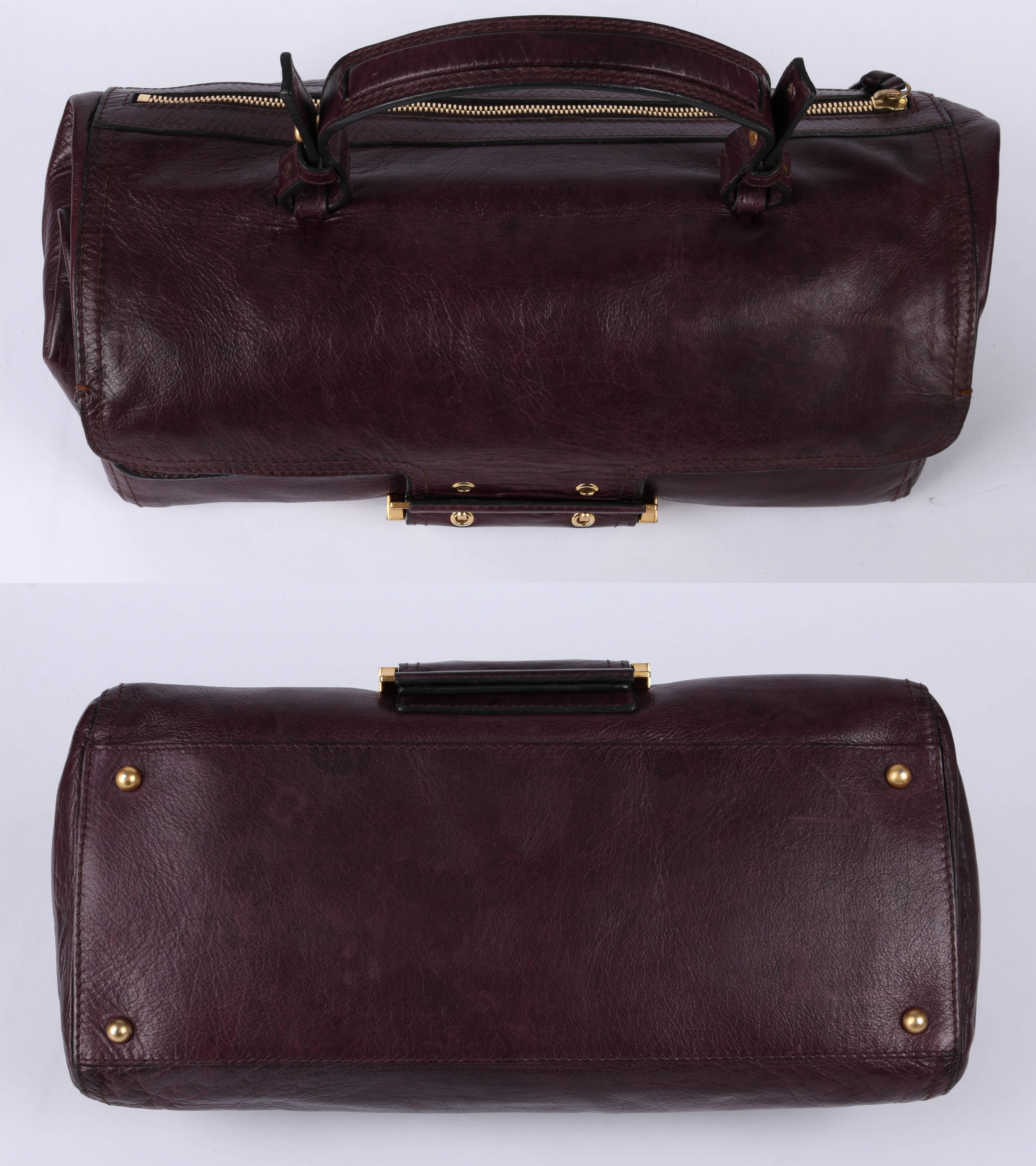 plum leather purse