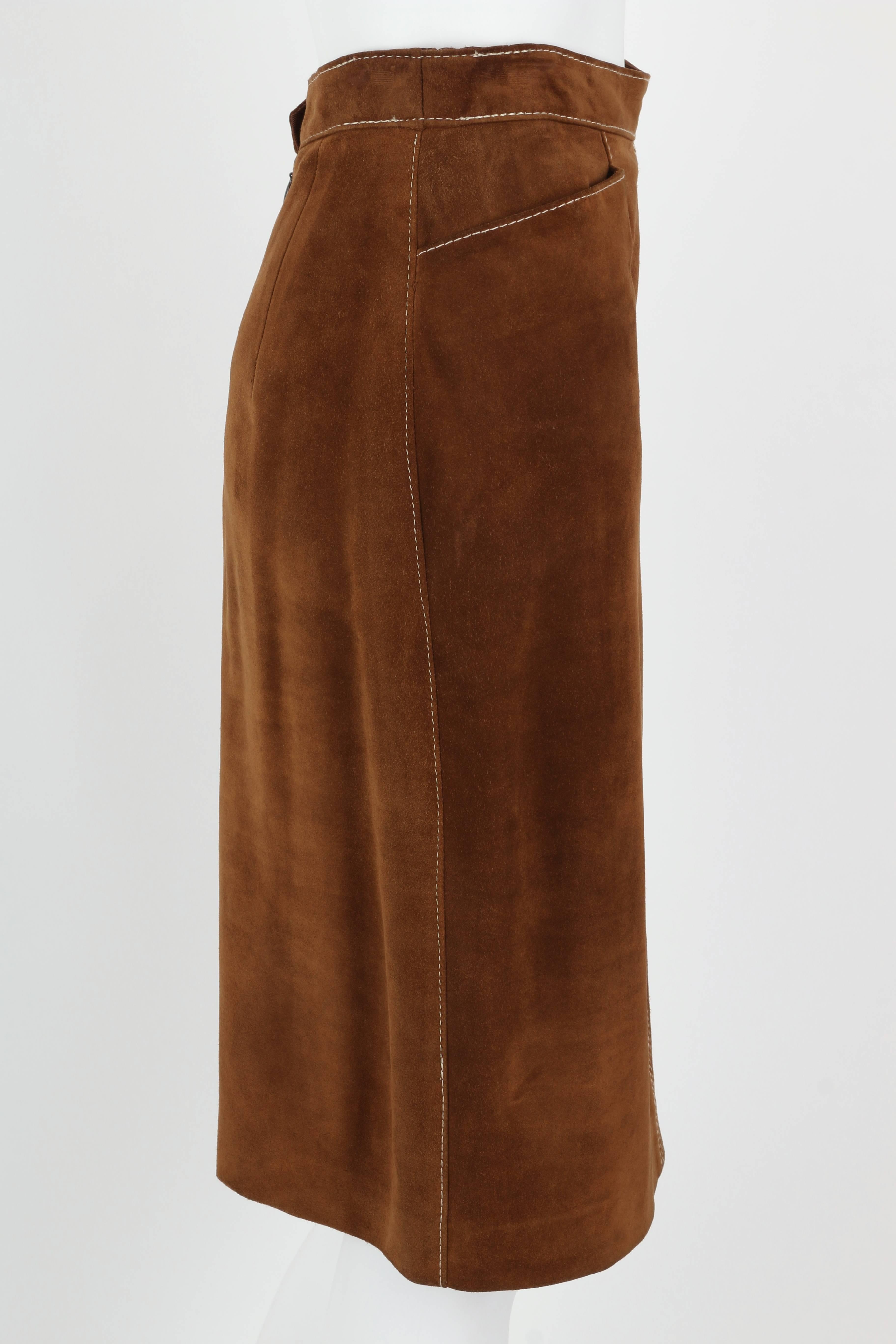 suede leather skirt