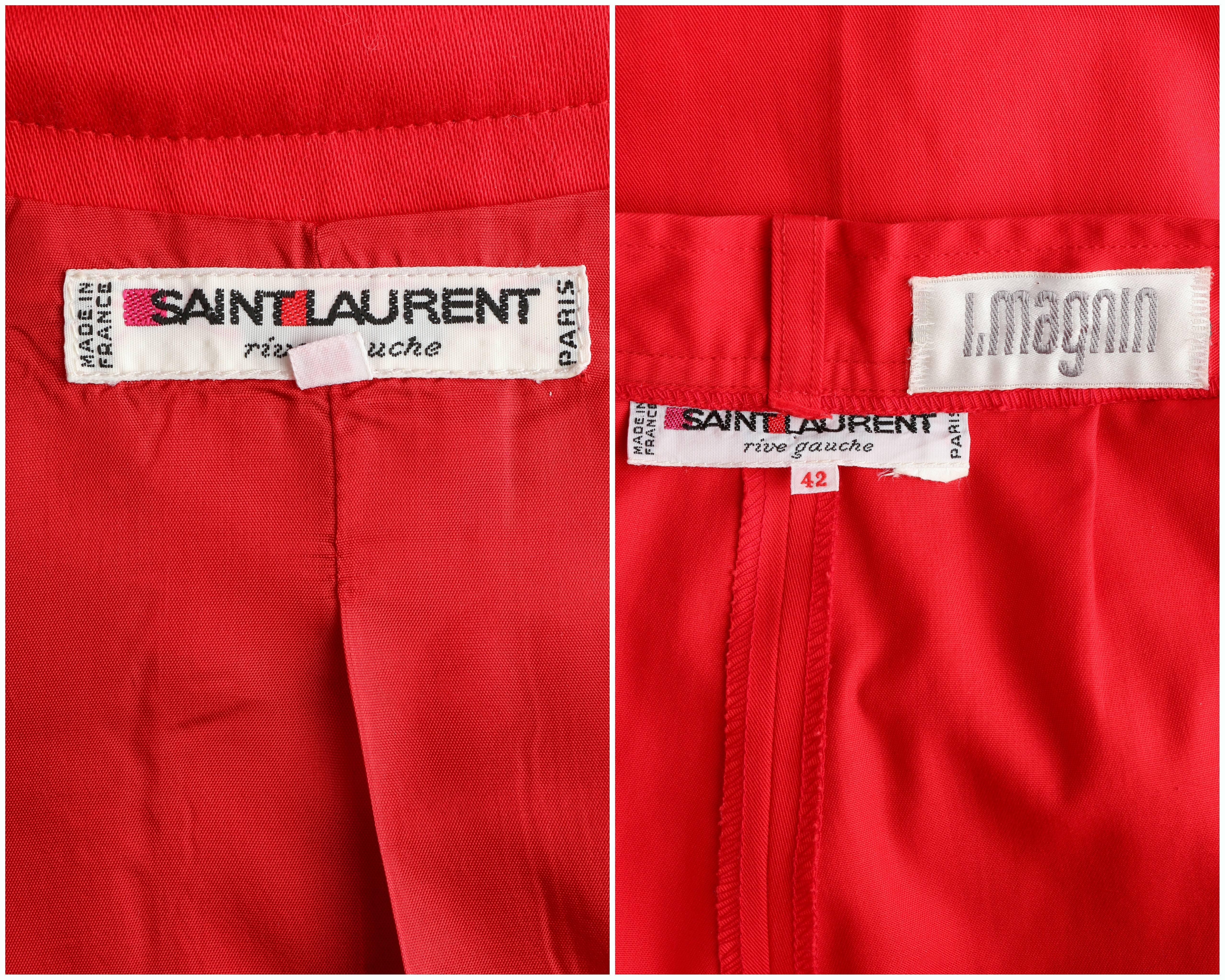 YVES SAINT LAURENT c.1980's Rive Gauche Bolero Jacket Gaucho Capri Pant Suit YSL 2