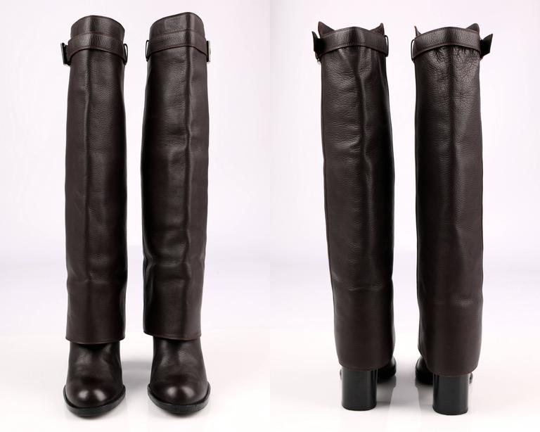 chanel fold over boots