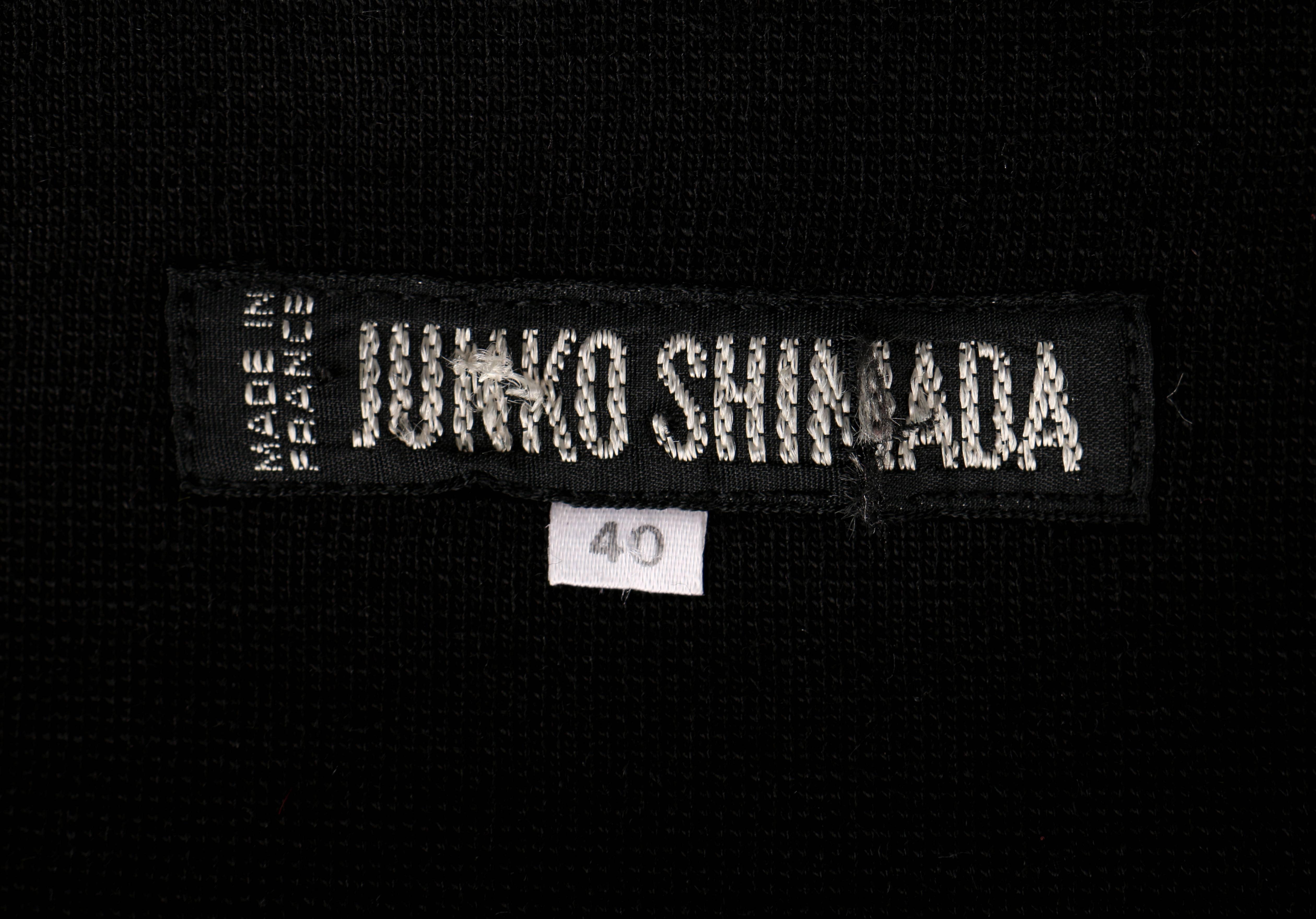 JUNKO SHIMADA Black Pink Op Art Circle Knit Pencil Skirt 6