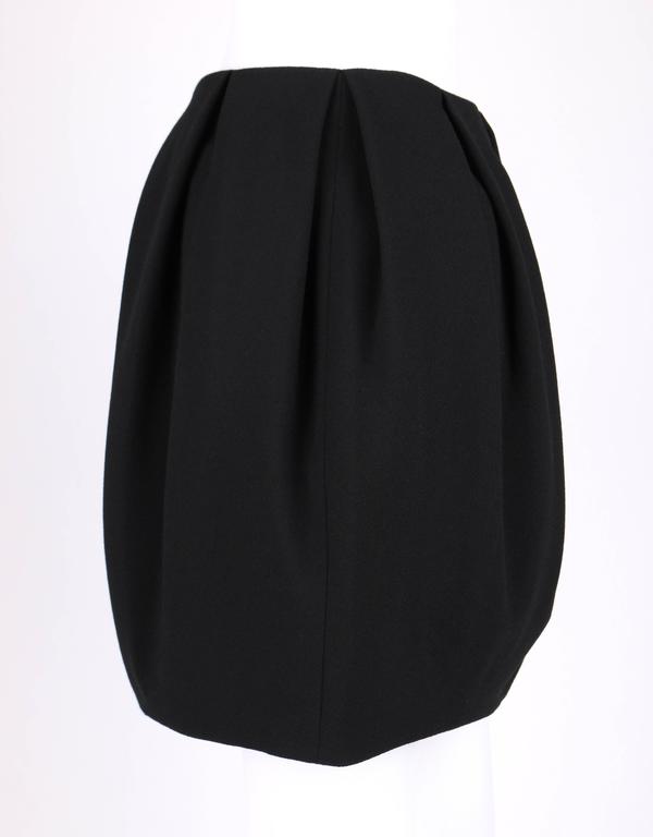 ALEXANDER McQUEEN A/W 2012 Black Wool Crepe Box Pleat Mini
