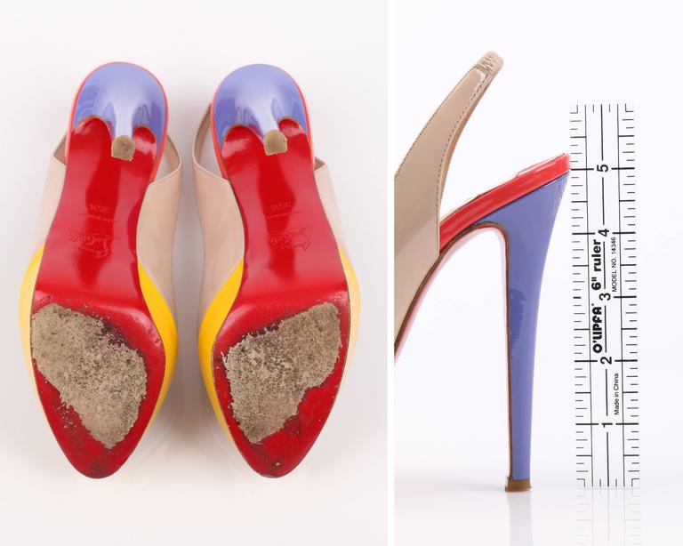 multi color slingback shoes