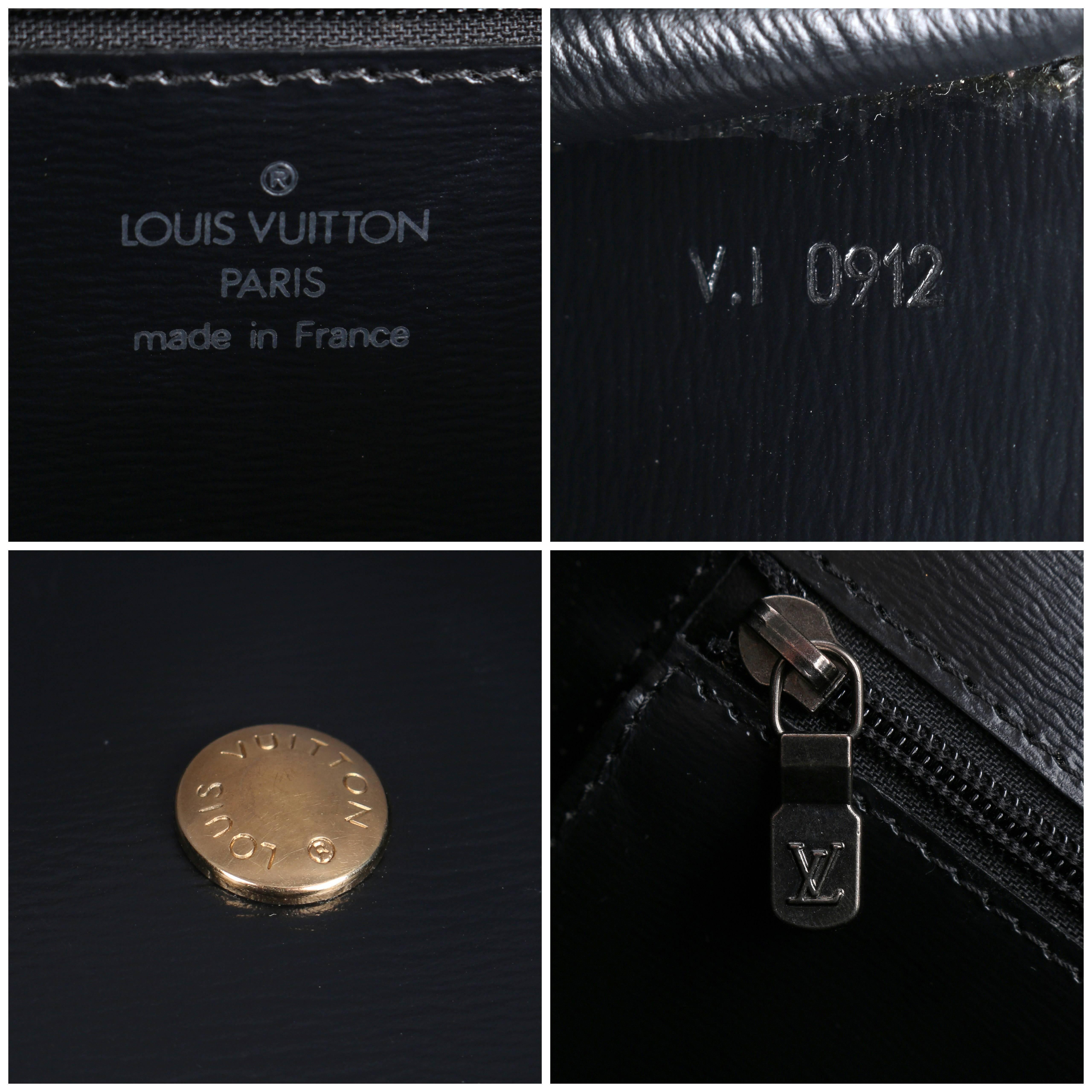 Women's LOUIS VUITTON c.1992 Bicolore Epi Pochette Hublots Leather Clutch Handbag Purse