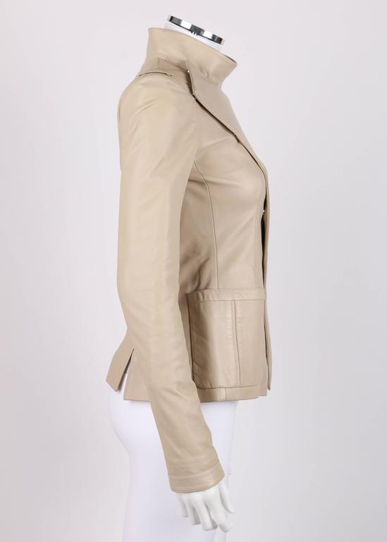 BALENCIAGA Pre-Fall 2010 Beige Lambskin Leather Asymmetrical