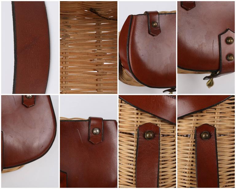 ETIENNE AIGNER c.1950's Handmade Fishing Creel Wicker Purse Handbag RARE at  1stDibs  etienne aigner wicker purse, etienne aigner straw purse, etienne  aigner basket purse