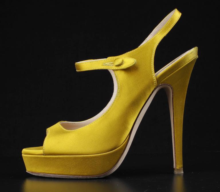 ysl yellow heels