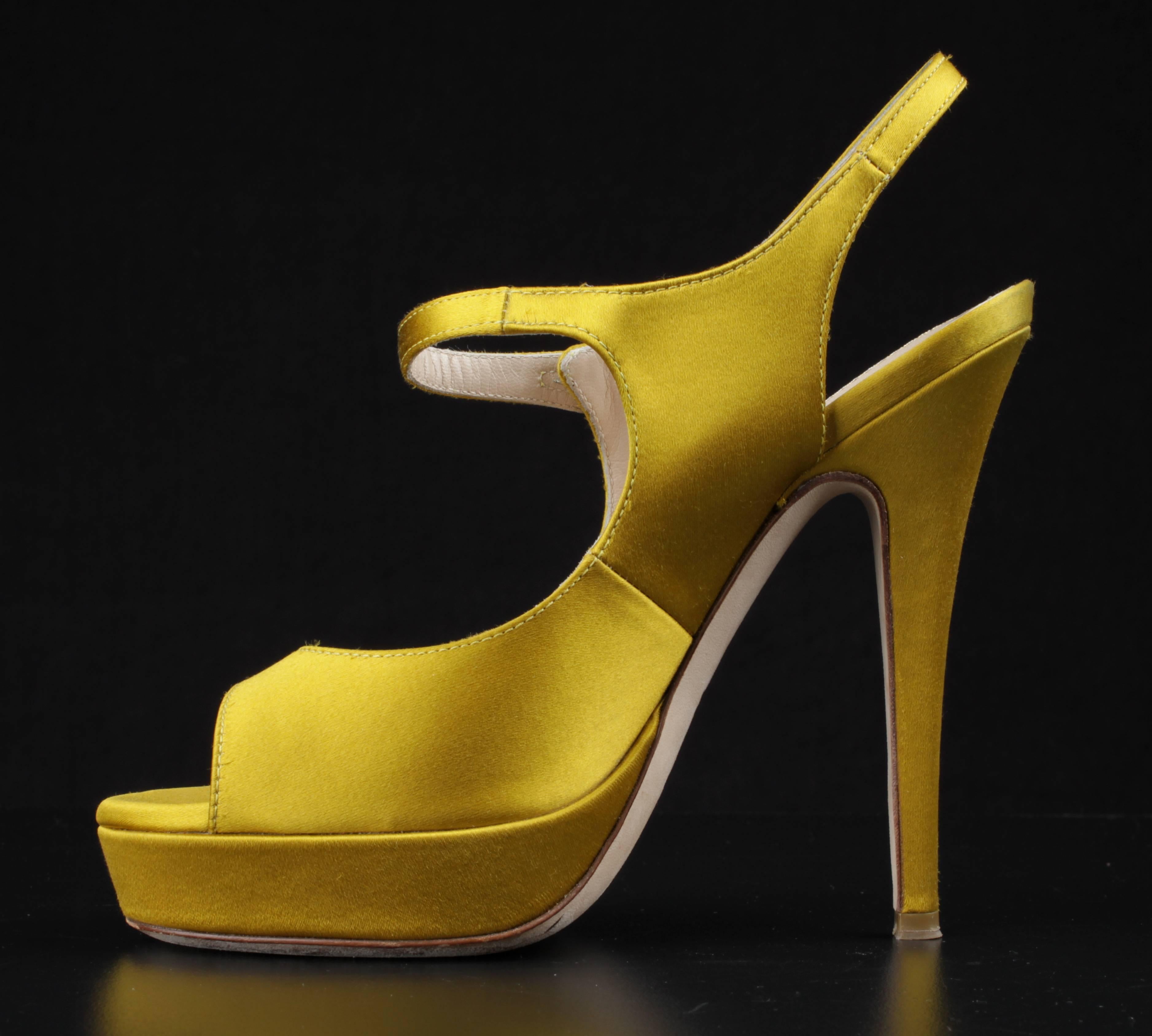 ysl yellow heels