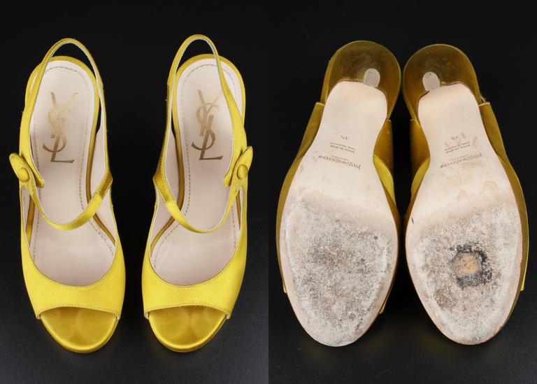 ysl yellow heels