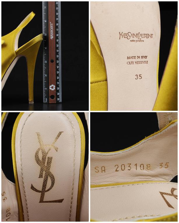 ysl yellow heels