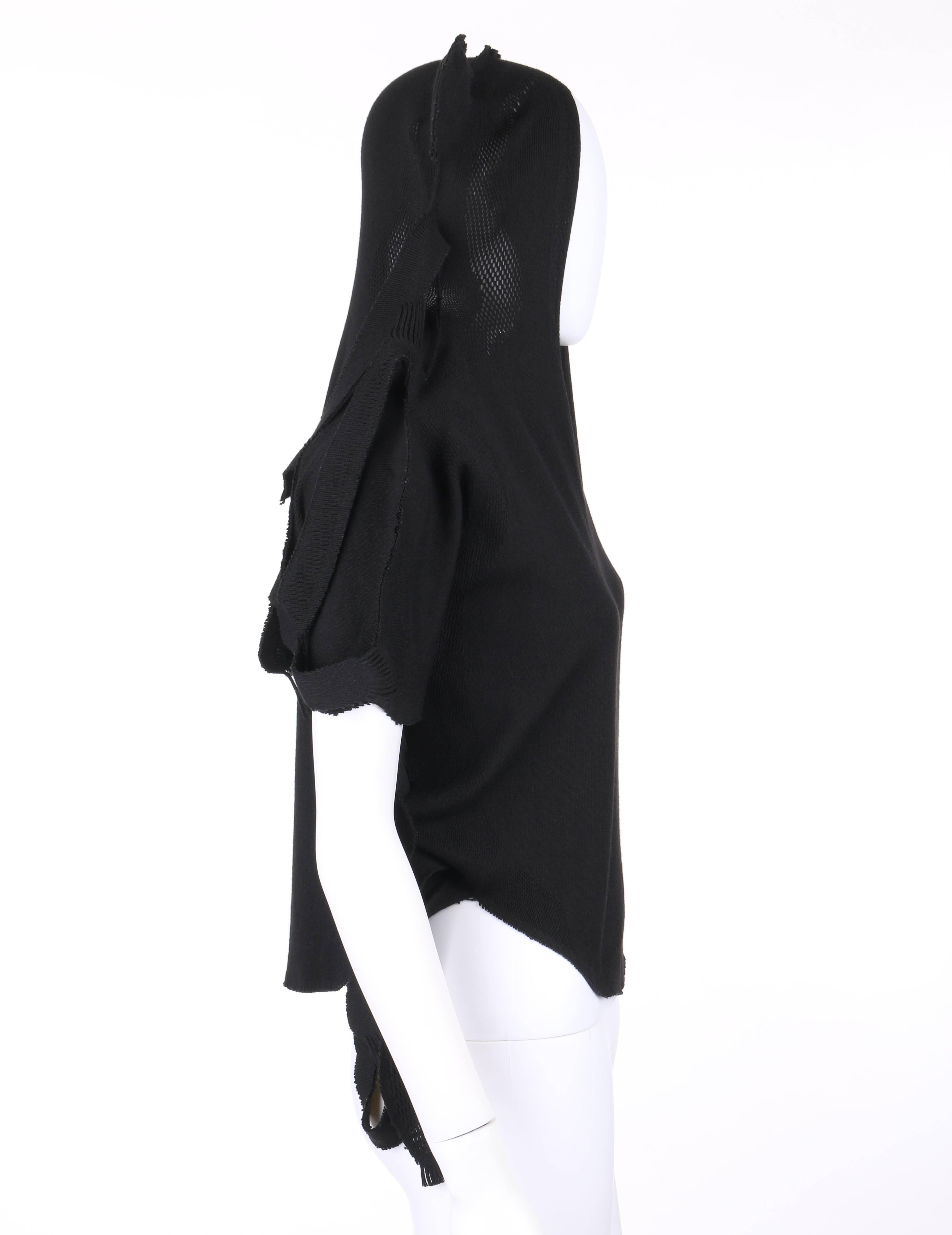 ISSEY MIYAKE A-Poc c.2001 DAI FUJIWARA Schwarzes Strick-Affenoberteil SELTEN im Angebot 1