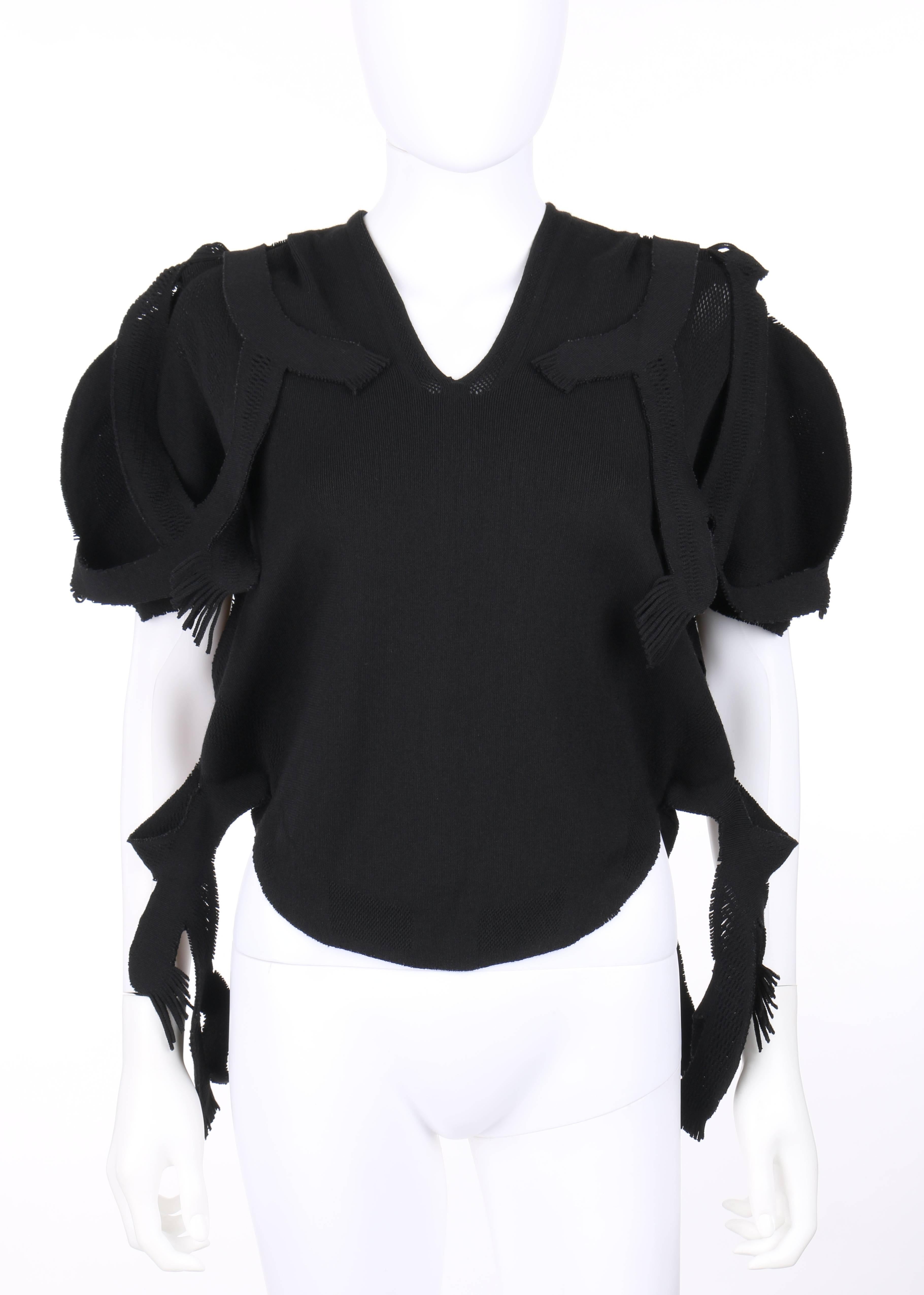 ISSEY MIYAKE A-Poc c.2001 DAI FUJIWARA Schwarzes Strick-Affenoberteil SELTEN im Angebot 5