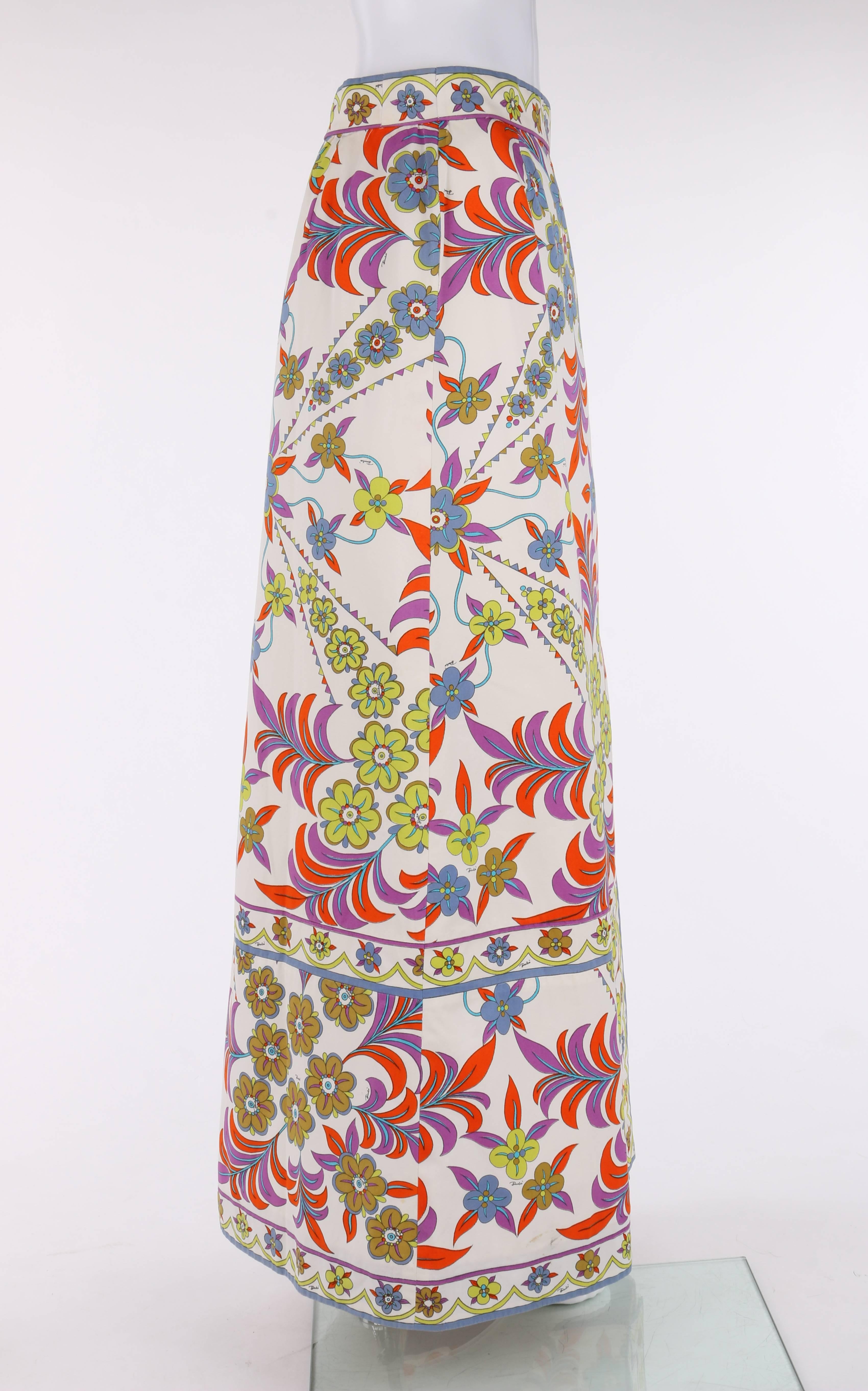 EMILIO PUCCI c.1973 White Cotton 