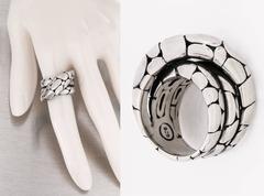 JOHN HARDY "Kali" Sterling Silver Modernist Twist Ring