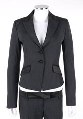 ALEXANDER McQUEEN S/S 1996 "The Hunger" 2 Pc "Bumster" Gray Blazer Pants Suit