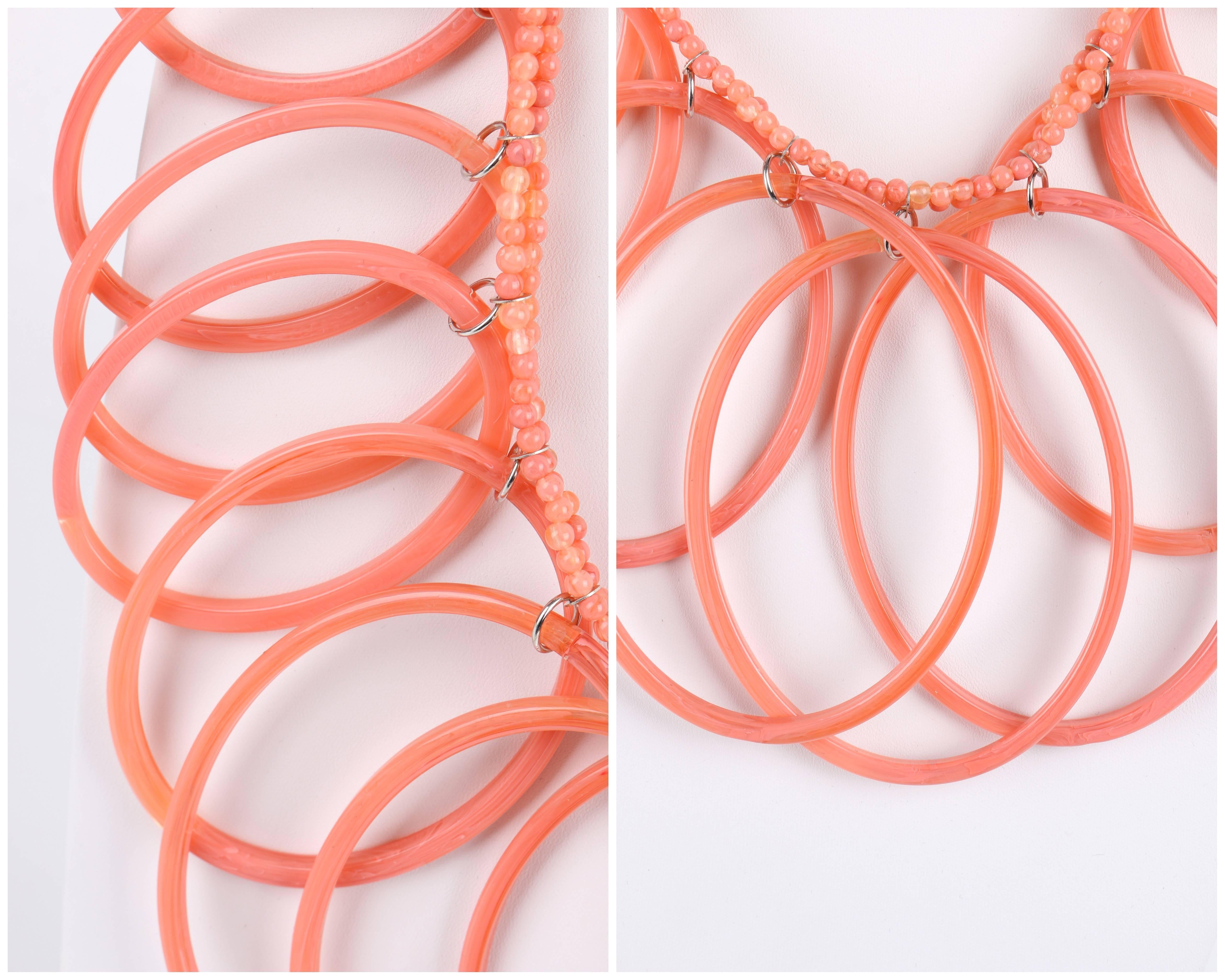 MISSONI, anni '80 circa, Collana con cerchi ovali in lucite C. Salmon NOS in vendita 6