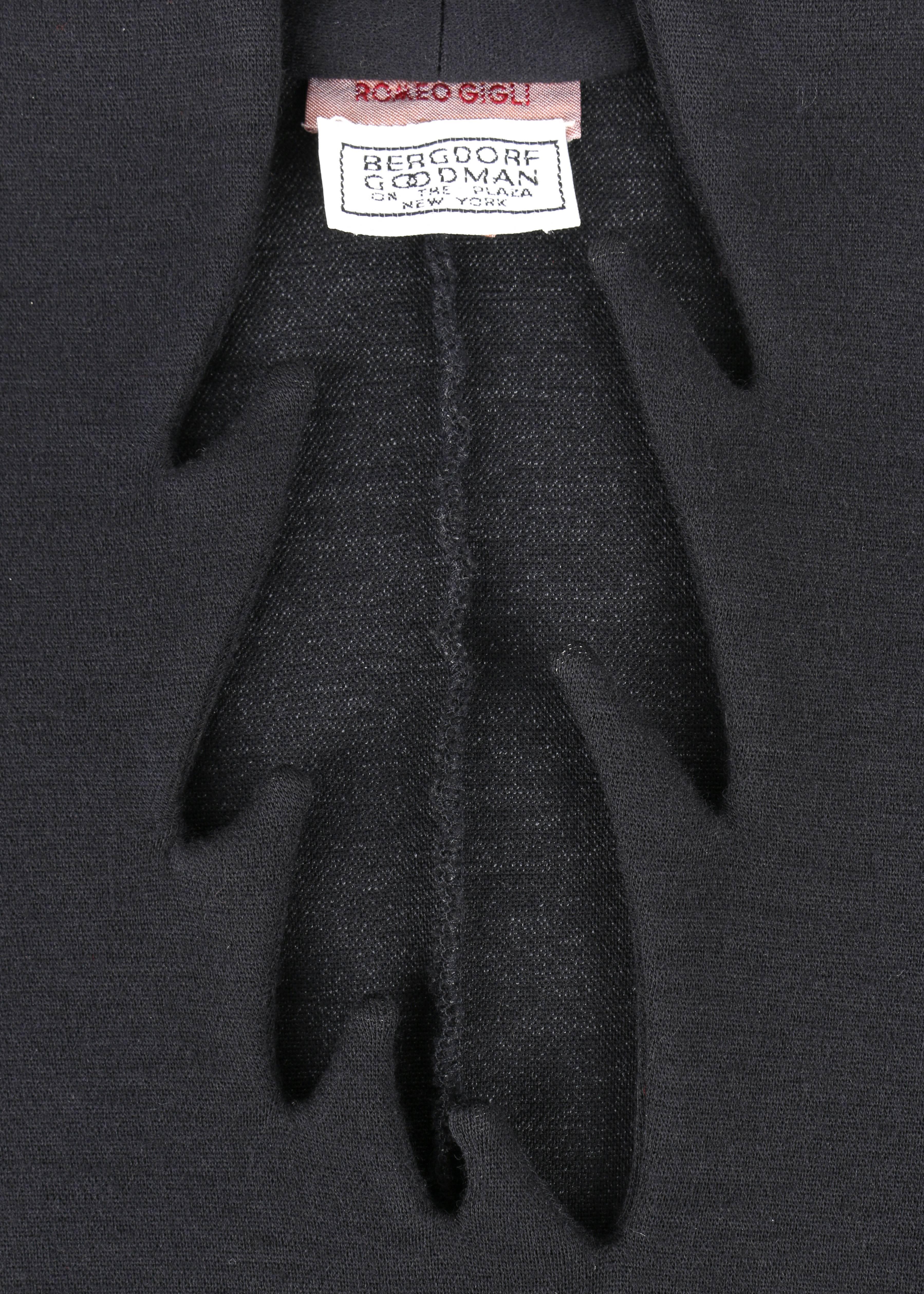 ROMEO GIGLI Robe fourreau en maille de laine noire Avant Garde Stalagmite des années 1980 en vente 3
