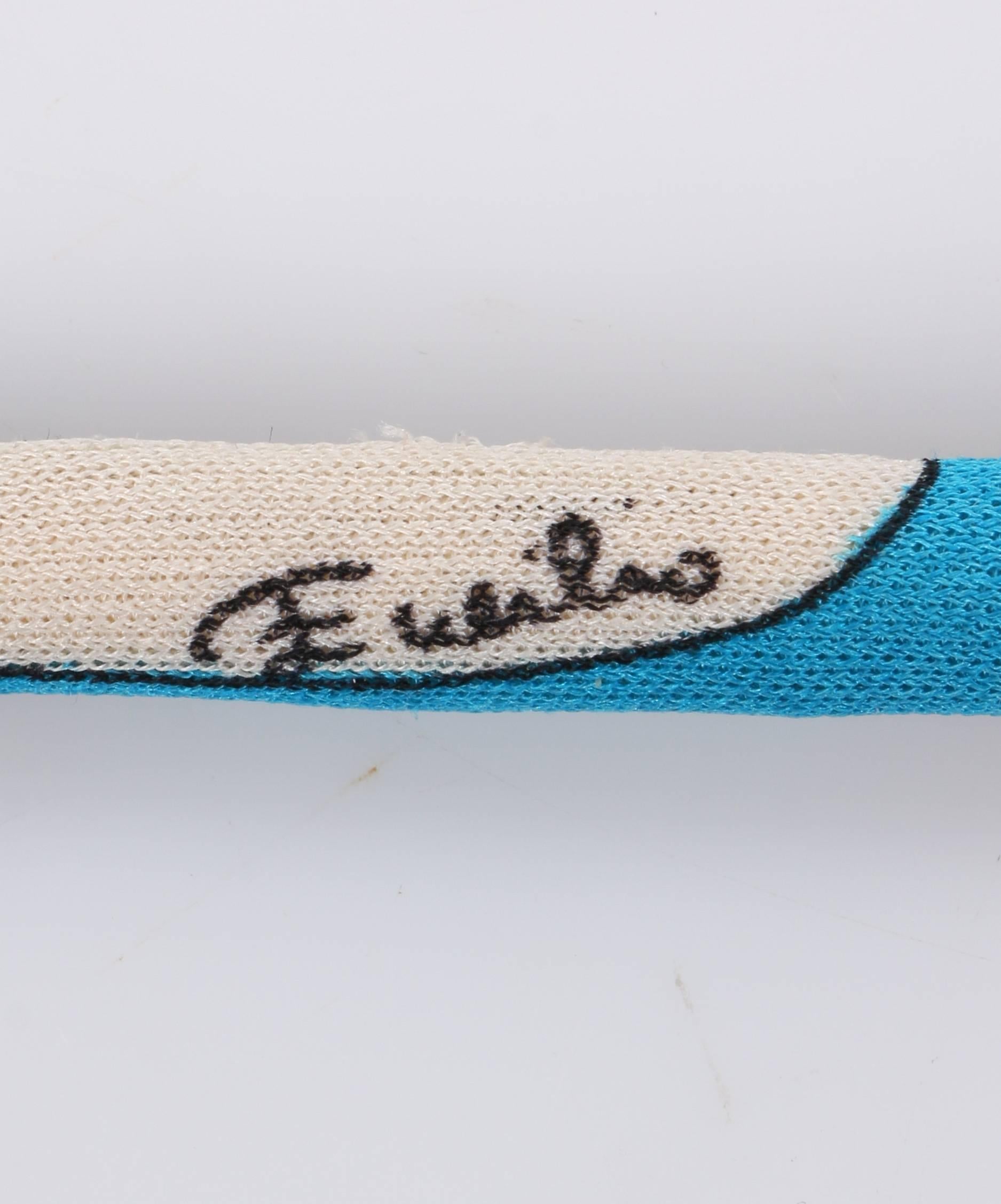 EMILIO PUCCI c.1960's COPPOLA E TOPPO Multicolor Signature Print Belt / Necklace 4