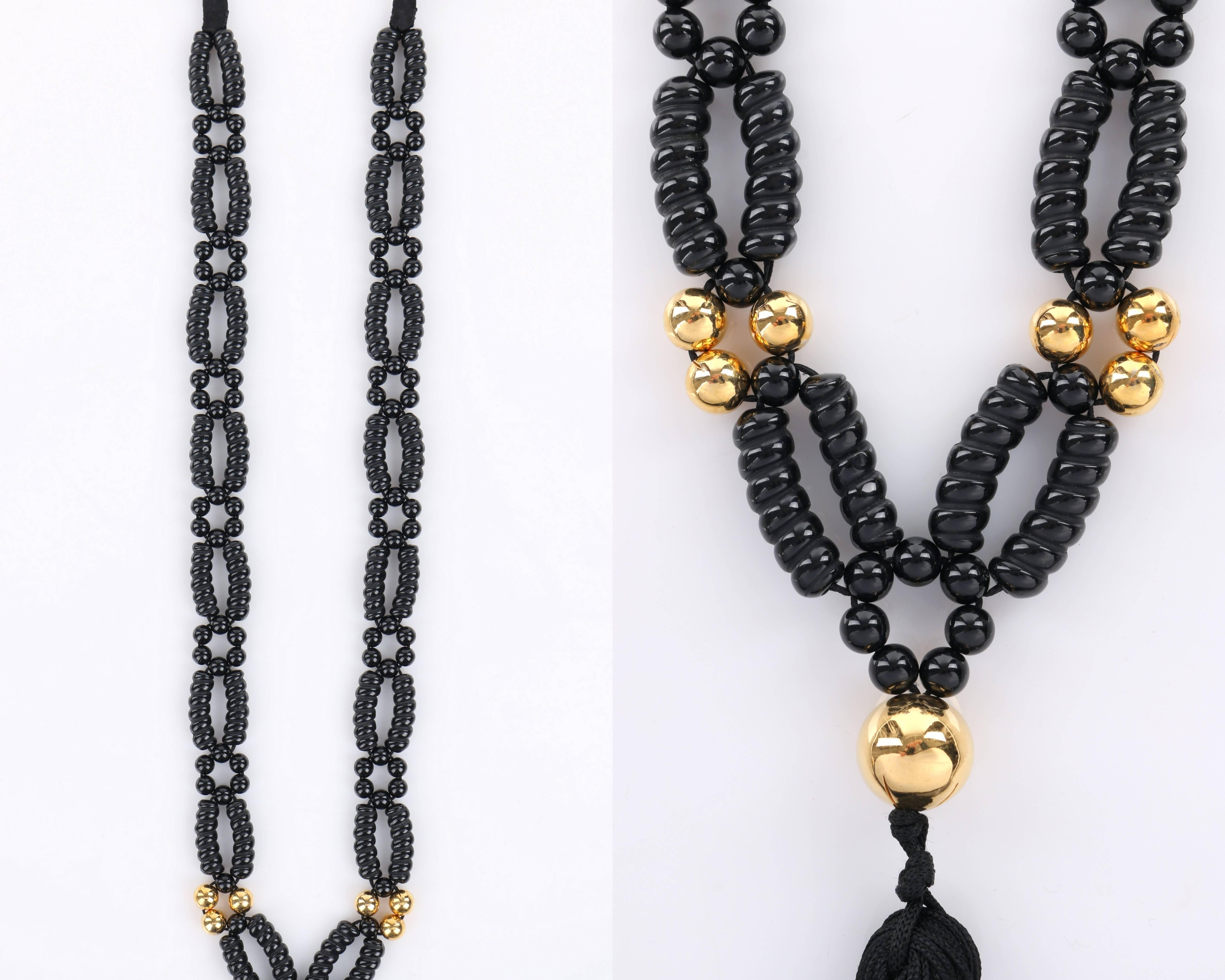 black and gold statement necklace