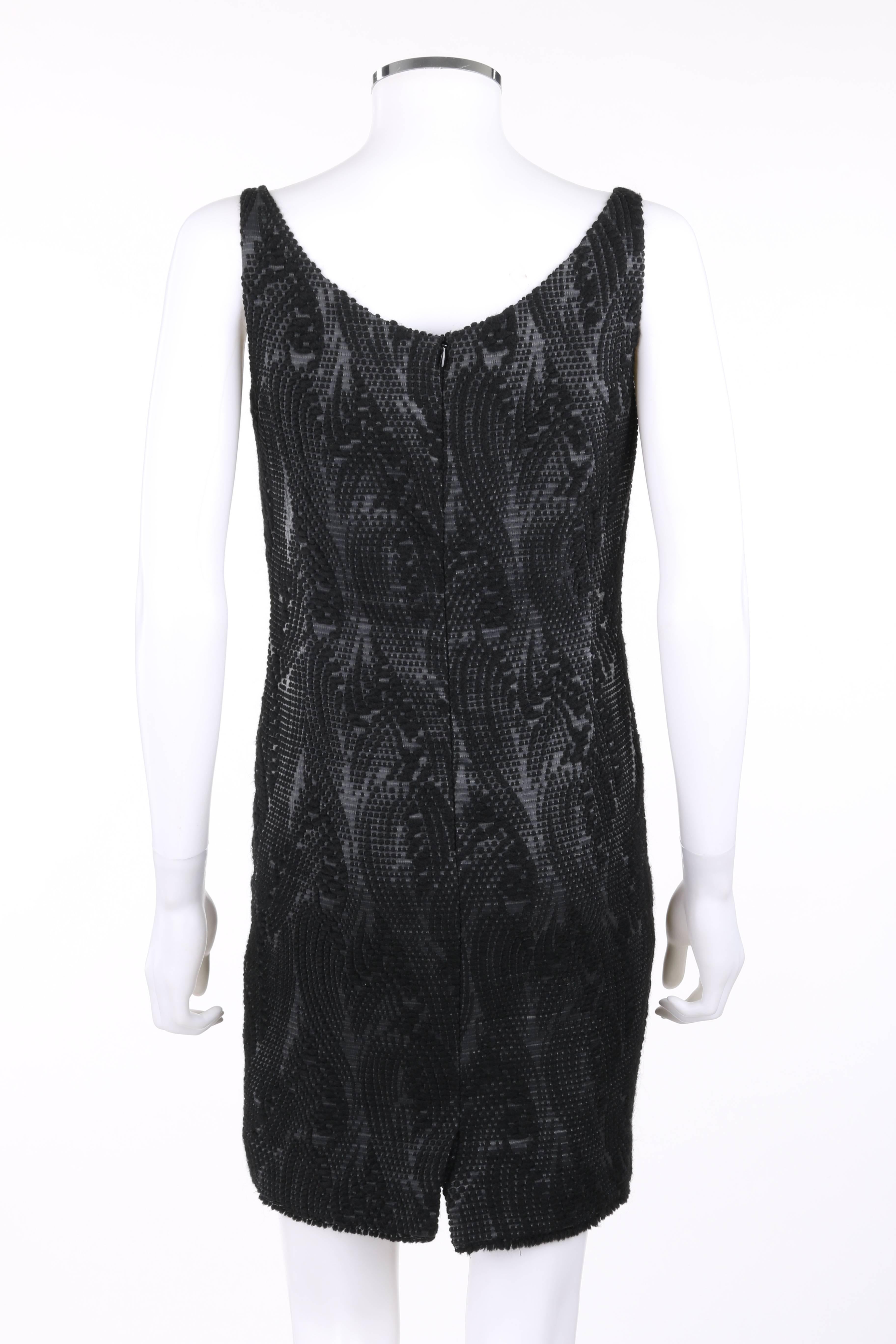 FENDI A/W 2009 2 Pc Black Wool on Grey Silk Jacket Dress Suit Set For ...