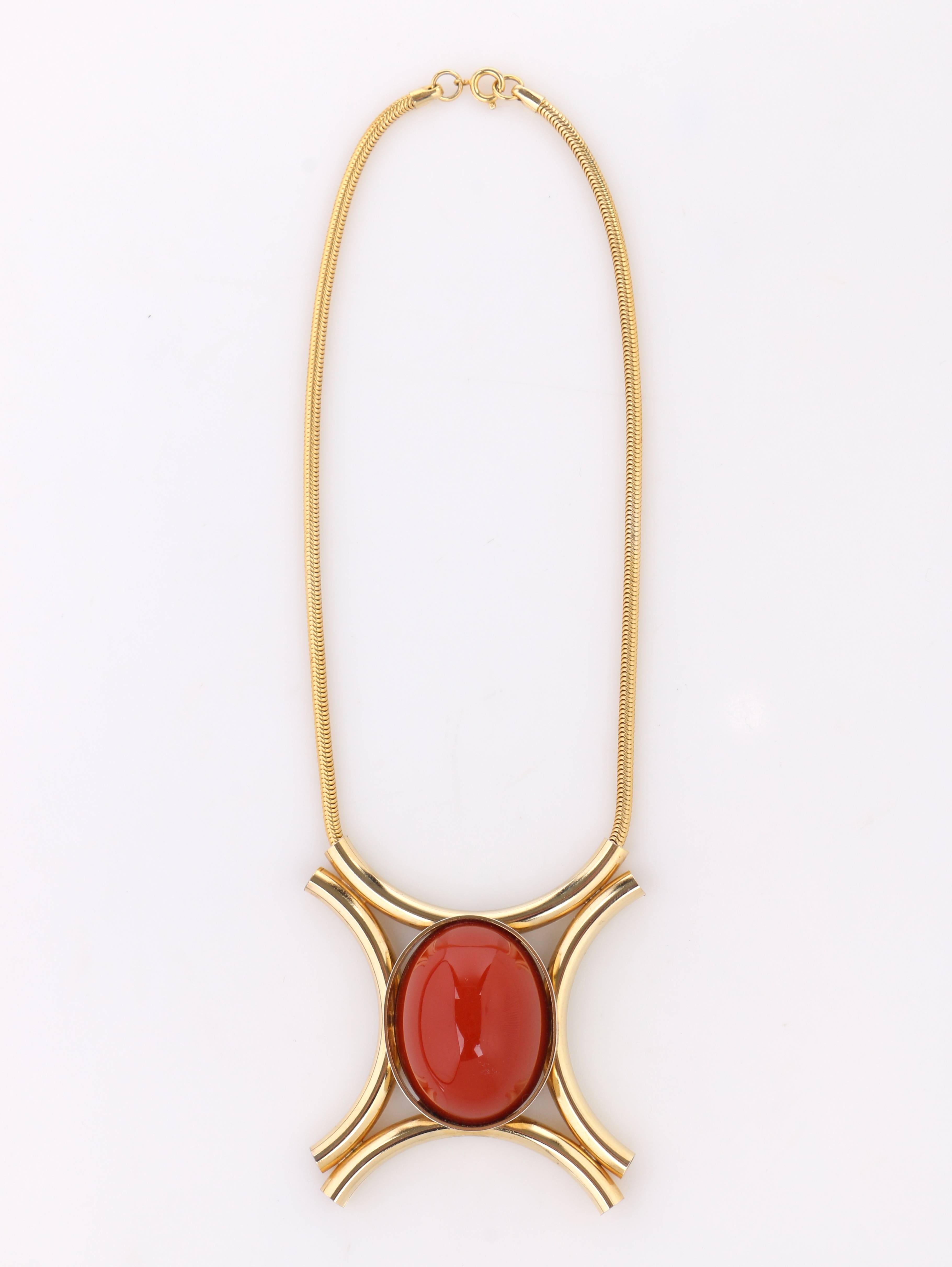 Vintage Juliana D&E, Delizza & Elser, c.1970's modernist pendant necklace. Featured on page 61 of 