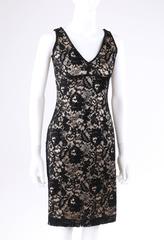 DOLCE & GABBANA A/W 2011 Black Floral Lace Overlay Cocktail Dress
