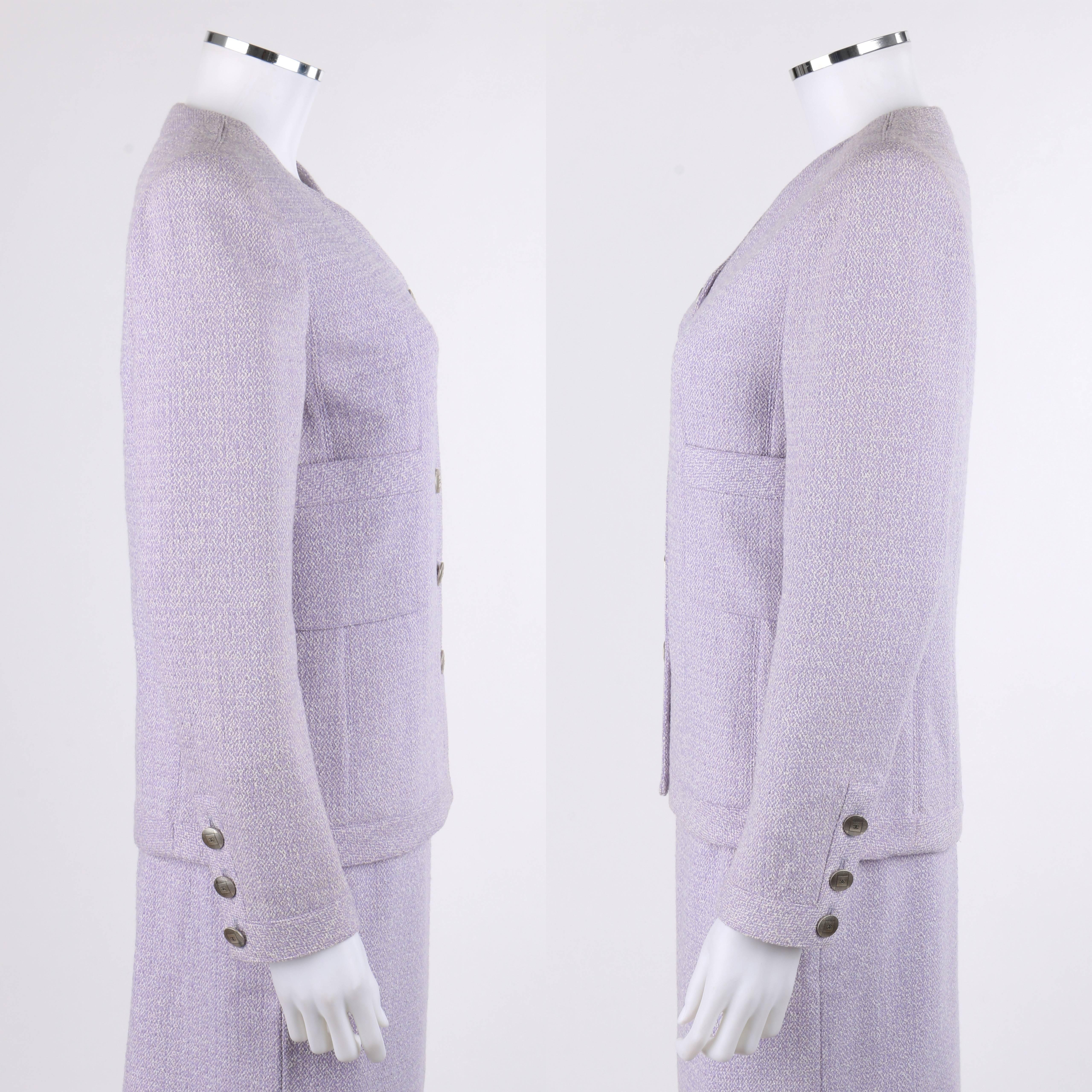 purple tweed set